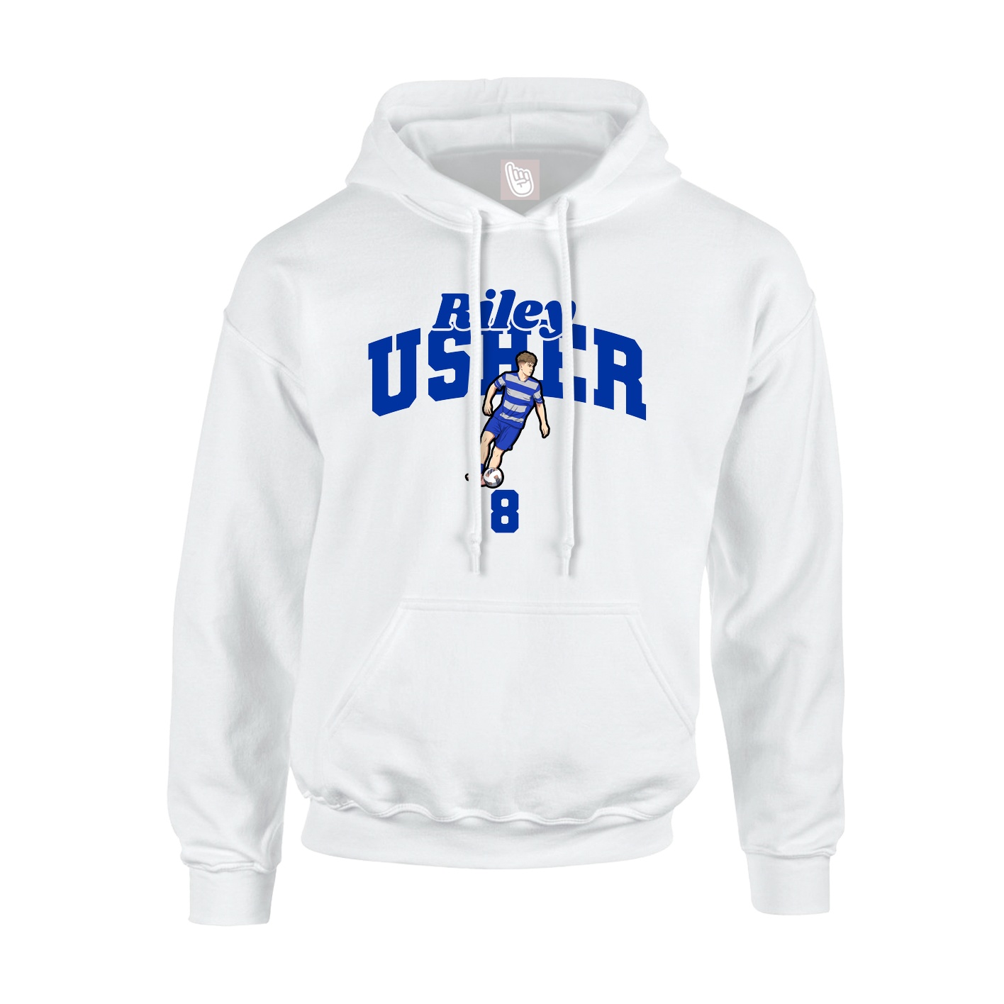 Hoodie — Signature Arch in White