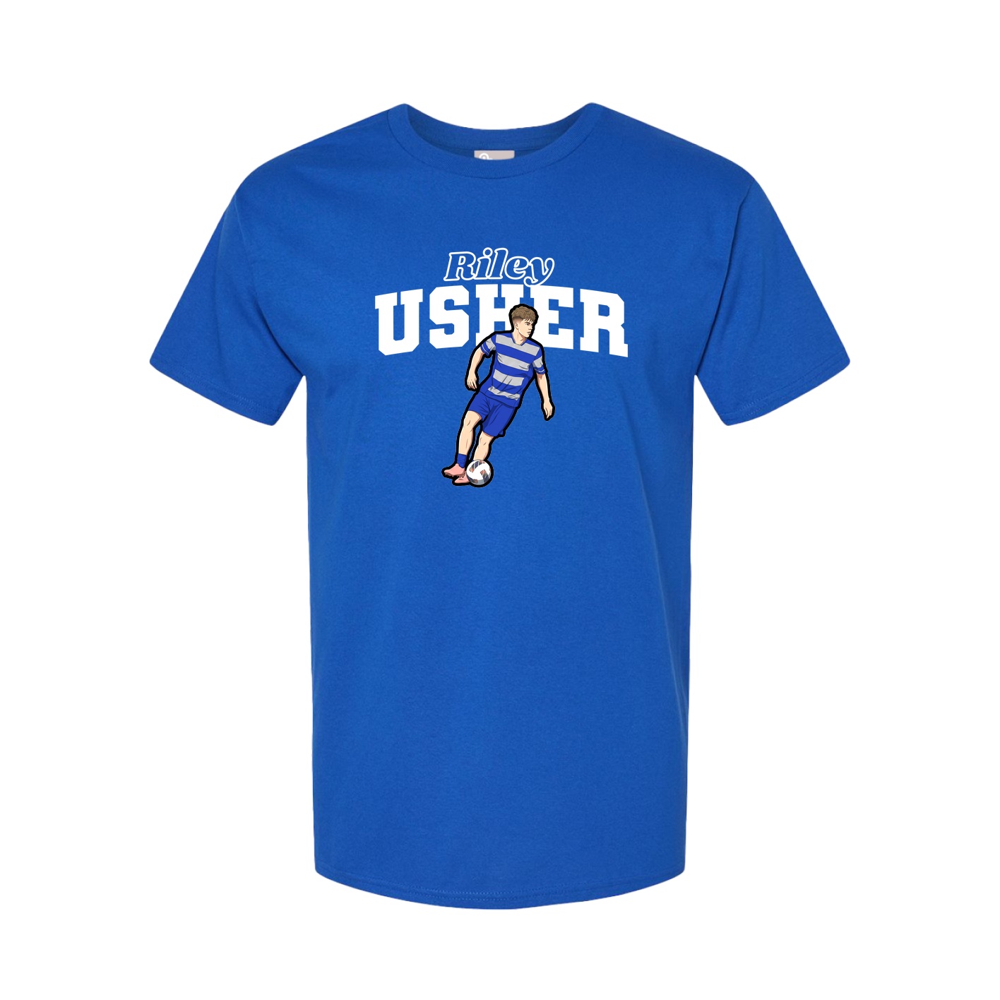 Youth Tee — Name Arch in Royal