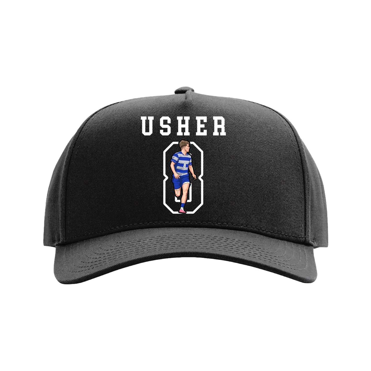 Full Fabric Five-Panel Champ Cap — Shirsey in Black