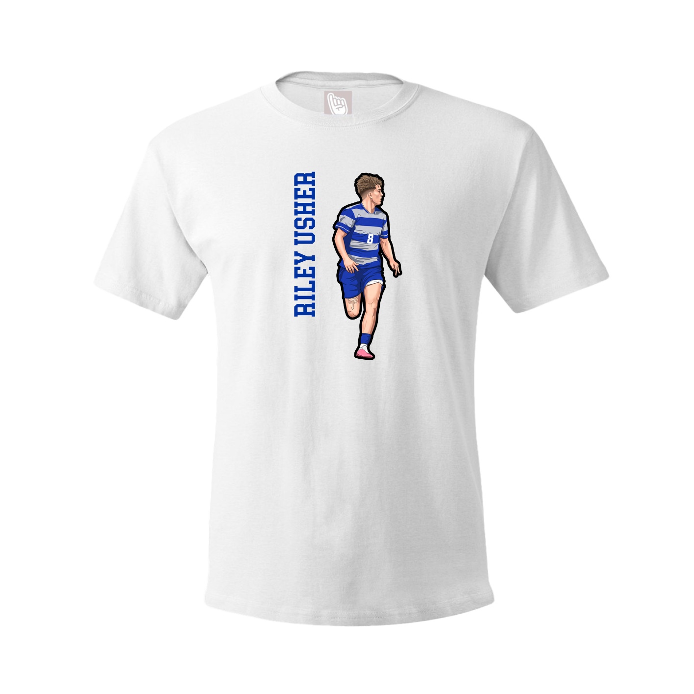 Tee — Name Vertical in White