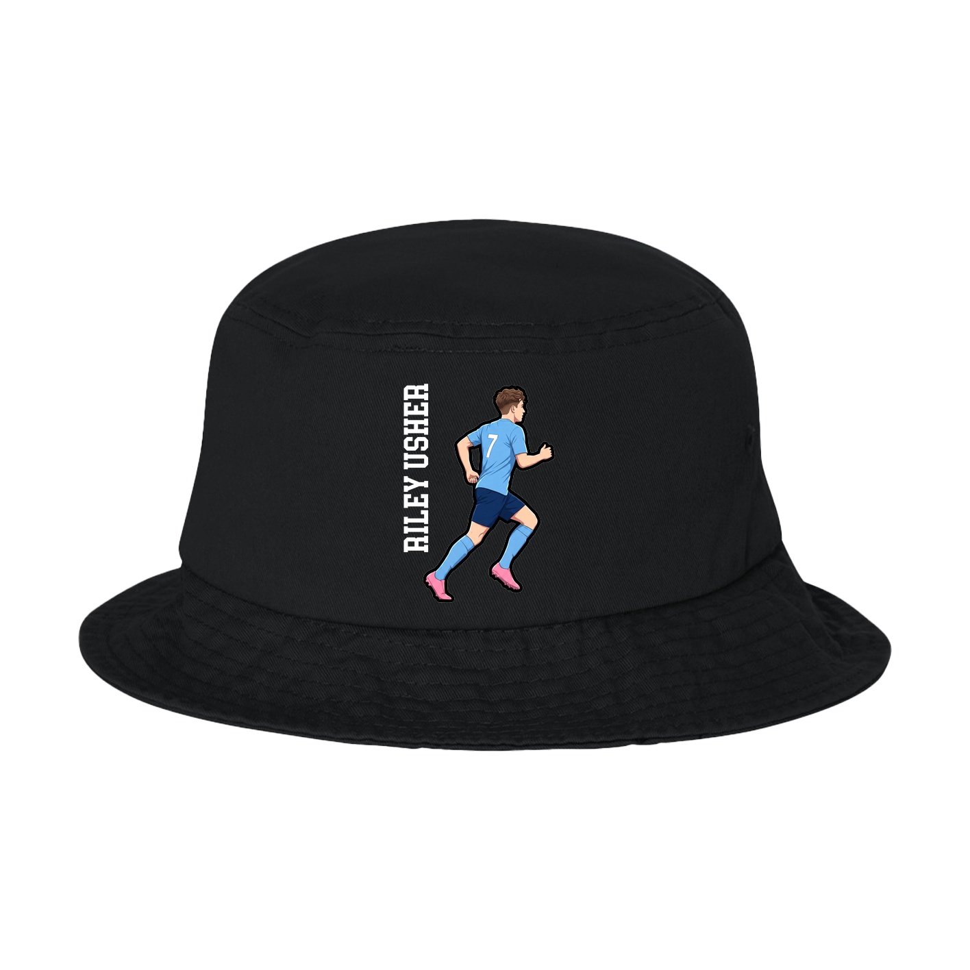 Bucket Cap — Name Vertical in Black
