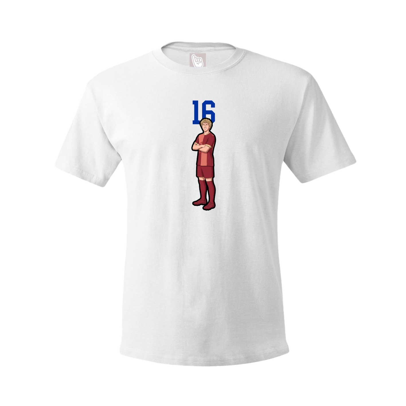 Youth Tee — Number Top in White