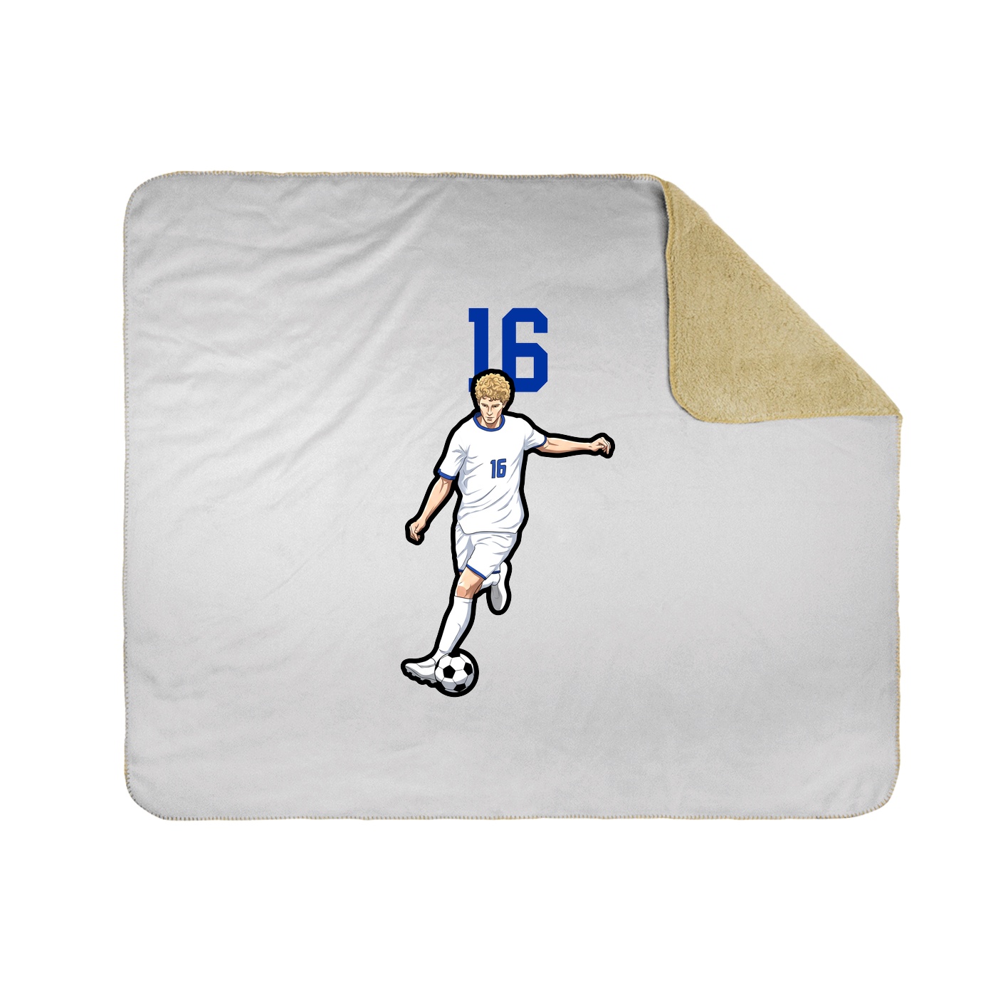 Throw Blanket — Number Top in White