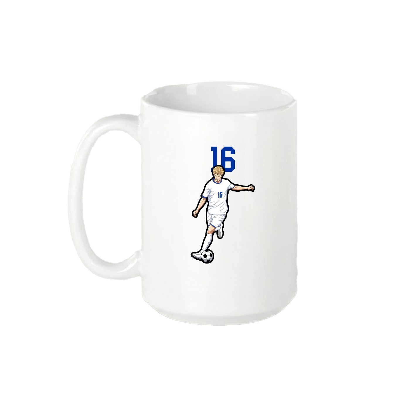 15oz Coffee Mug — Number Top in White