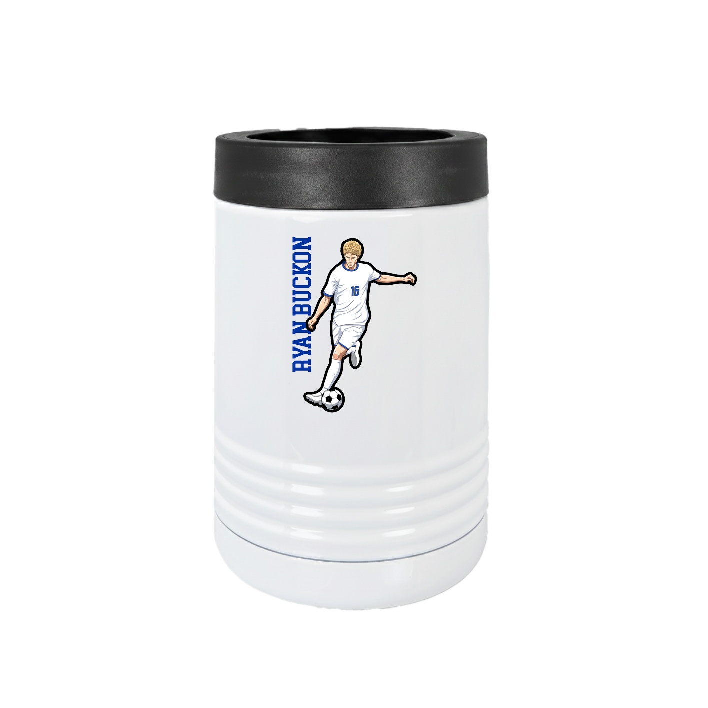 Beverage Holder — Name Vertical in White