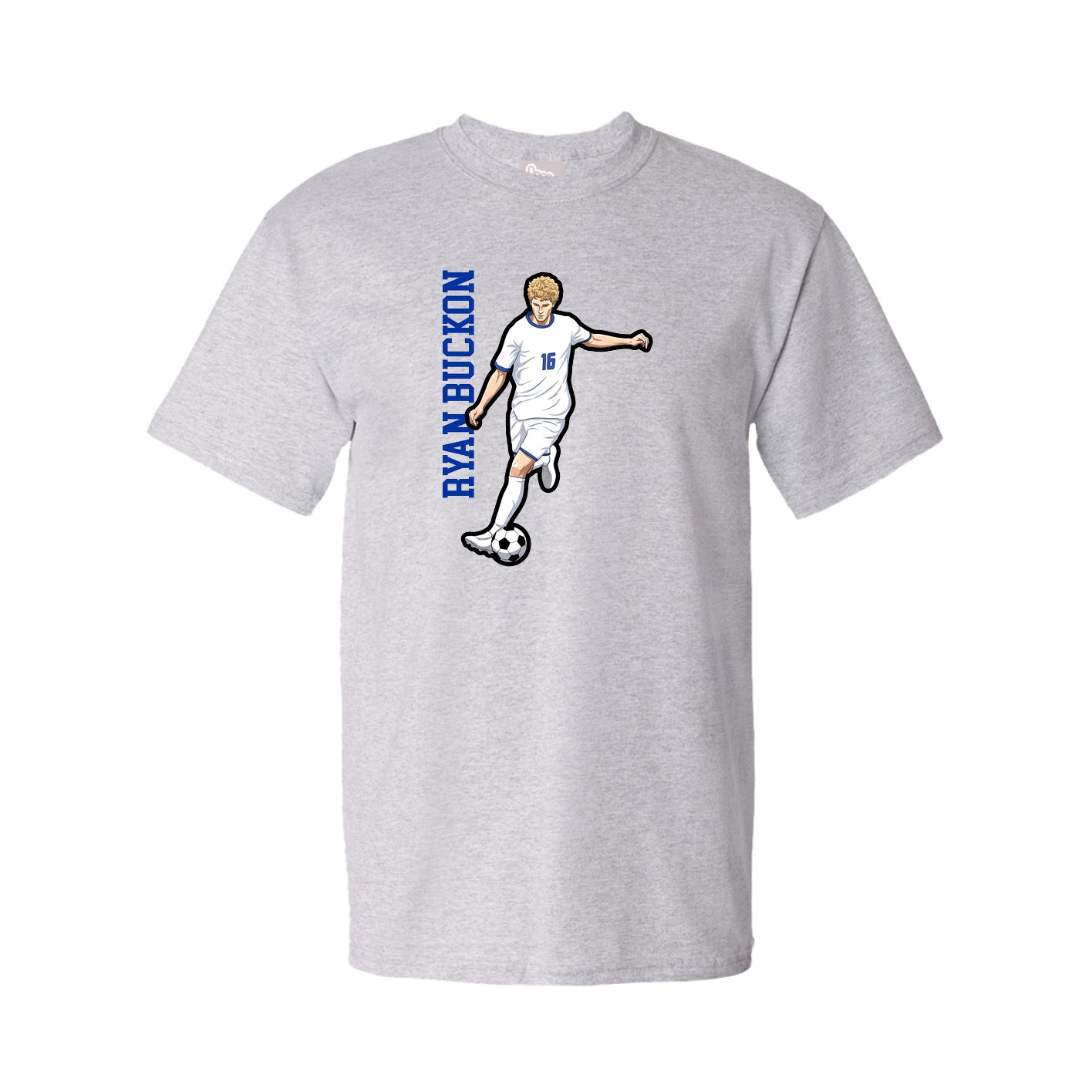 Tee — Name Vertical in Grey