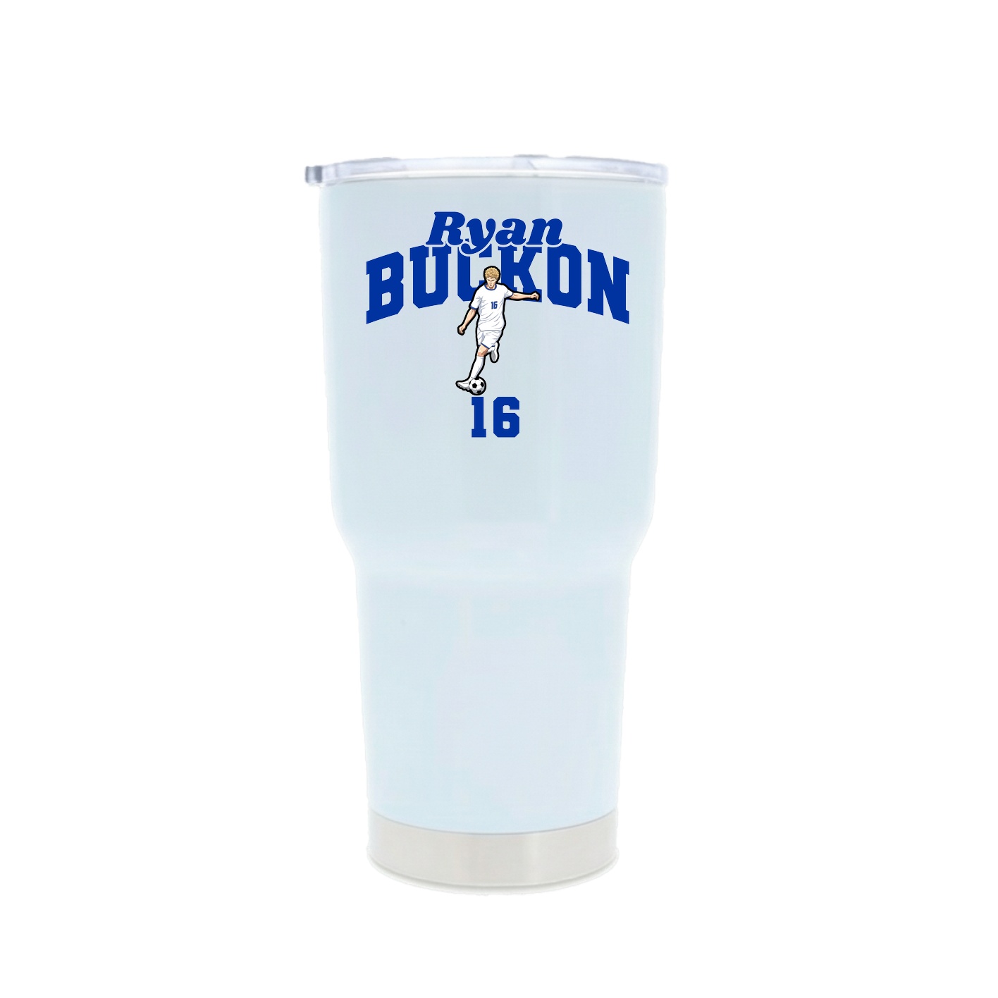 30oz Stainless Steel Tumbler — Signature Arch in White