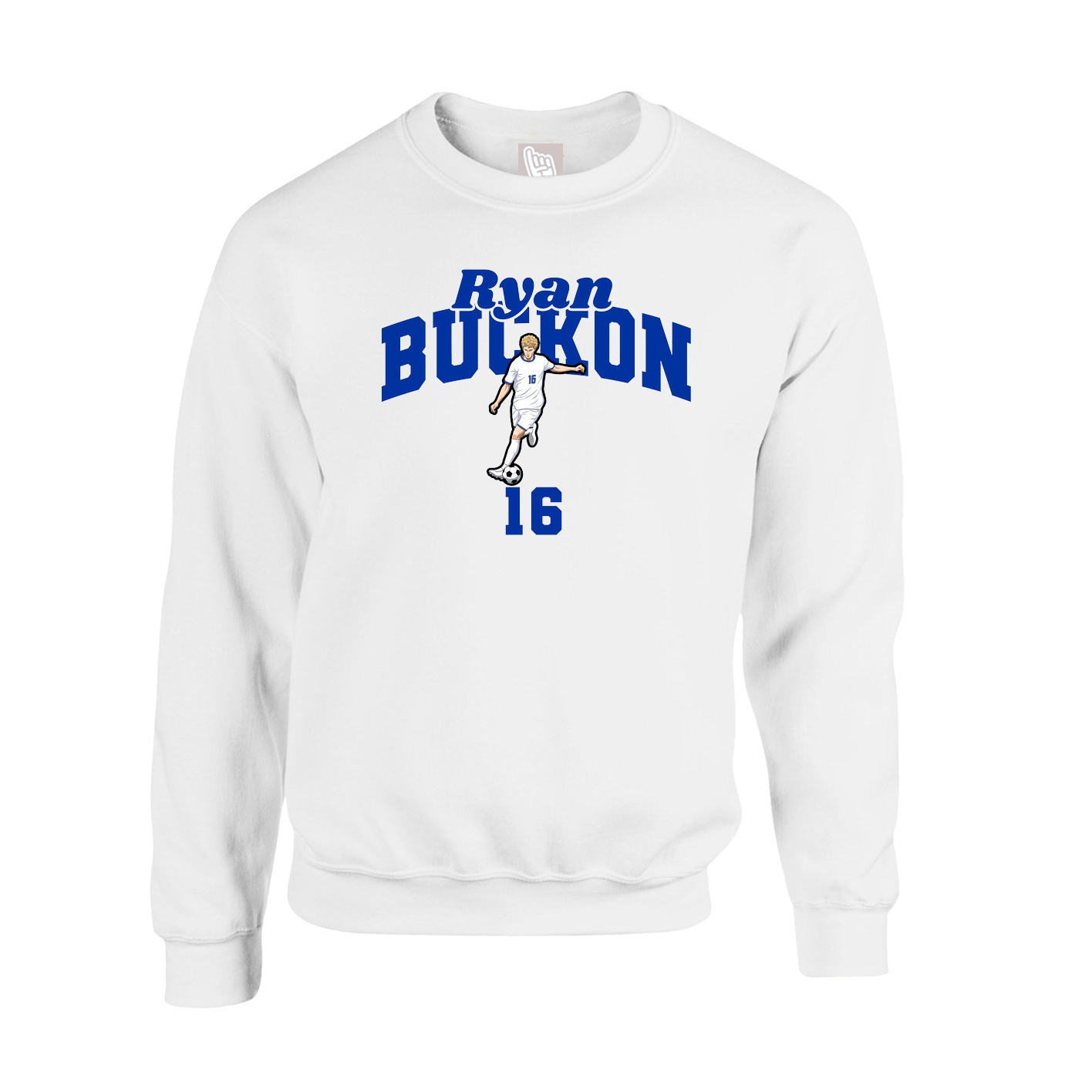 Fleece Crew — Signature Arch in White