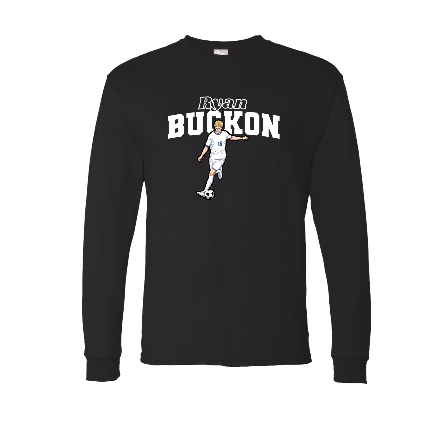 Long Sleeve Tee — Name Arch in Black