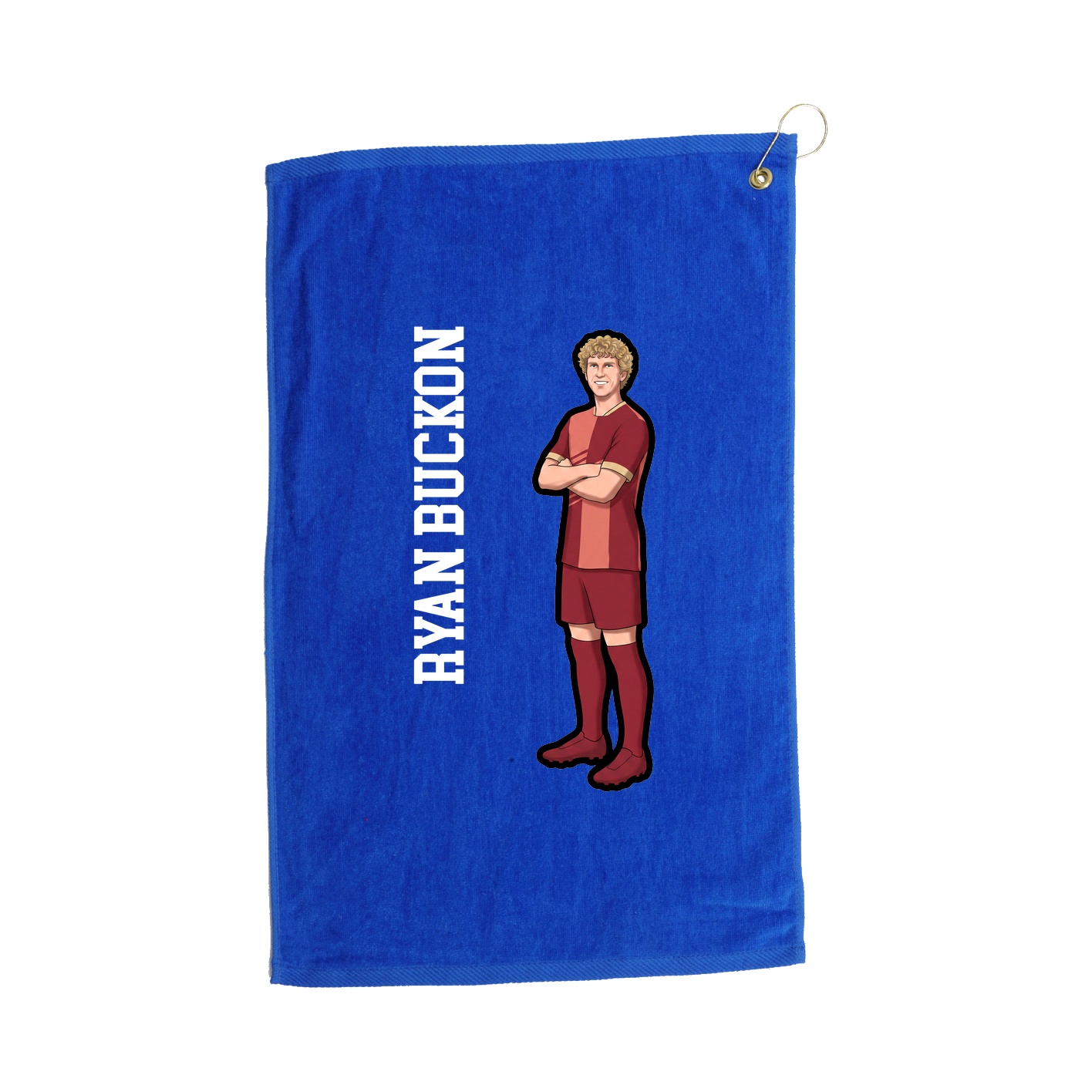 Golf Towel — Name Vertical in Royal
