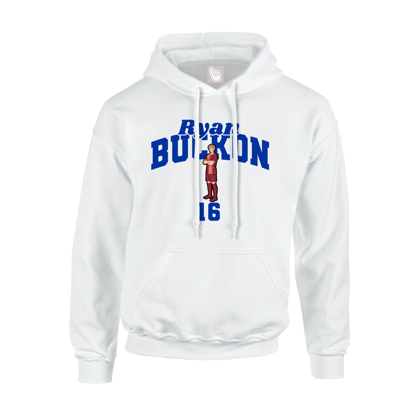 Youth Hoodie — Signature Arch in White