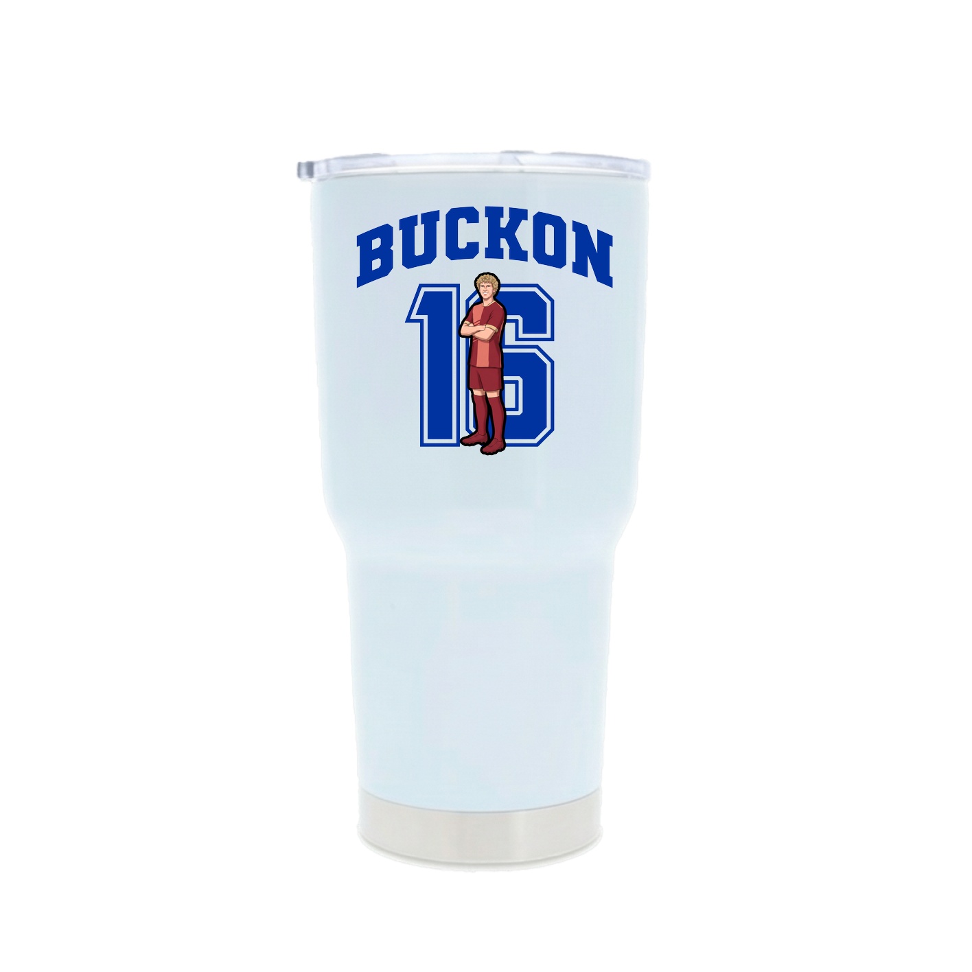 30oz Stainless Steel Tumbler — Number in White