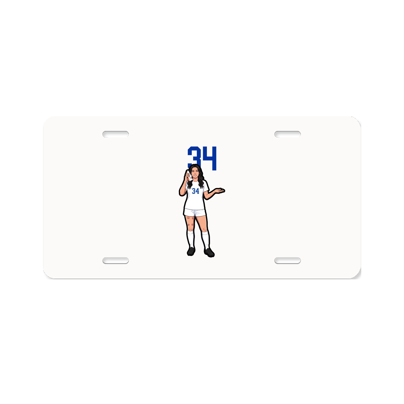 License Plate — Number Top in Classic