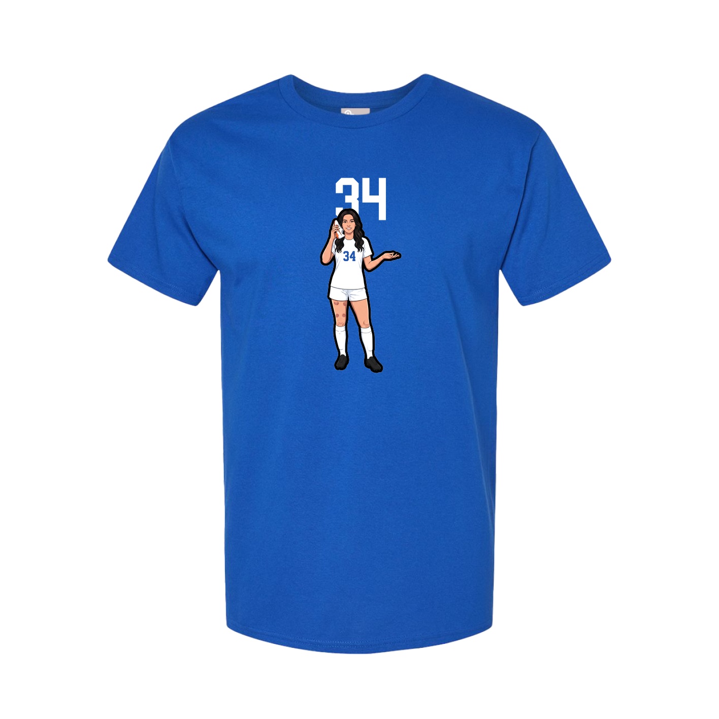 Youth Tee — Number Top in Royal