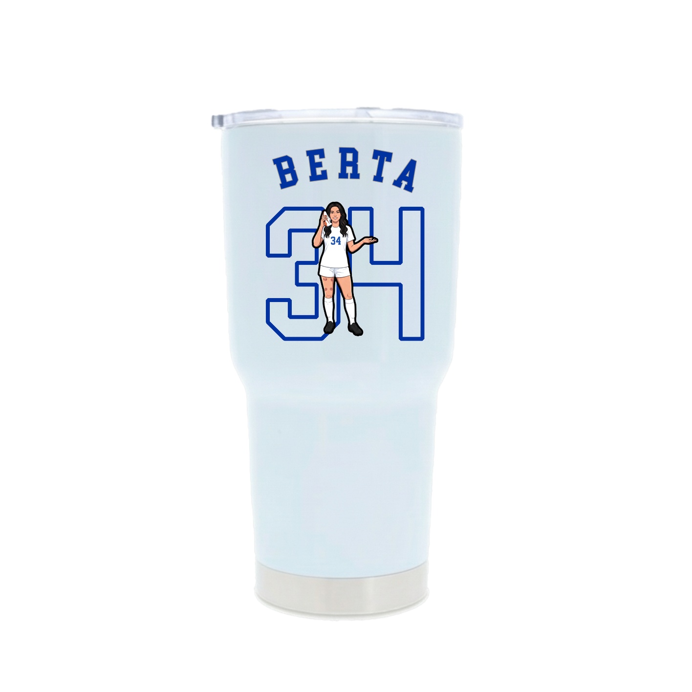 30oz Stainless Steel Tumbler — Shirsey Arch in White