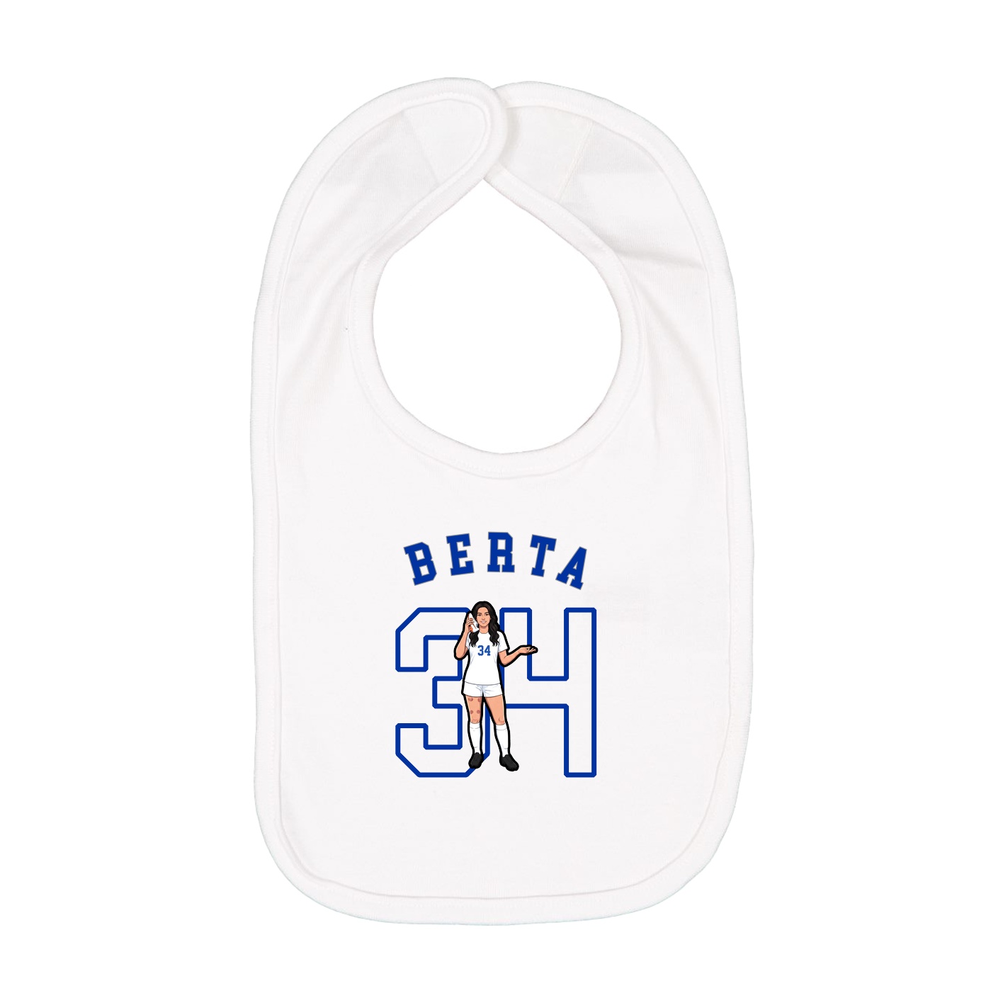 Infant Bib — Shirsey Arch in White