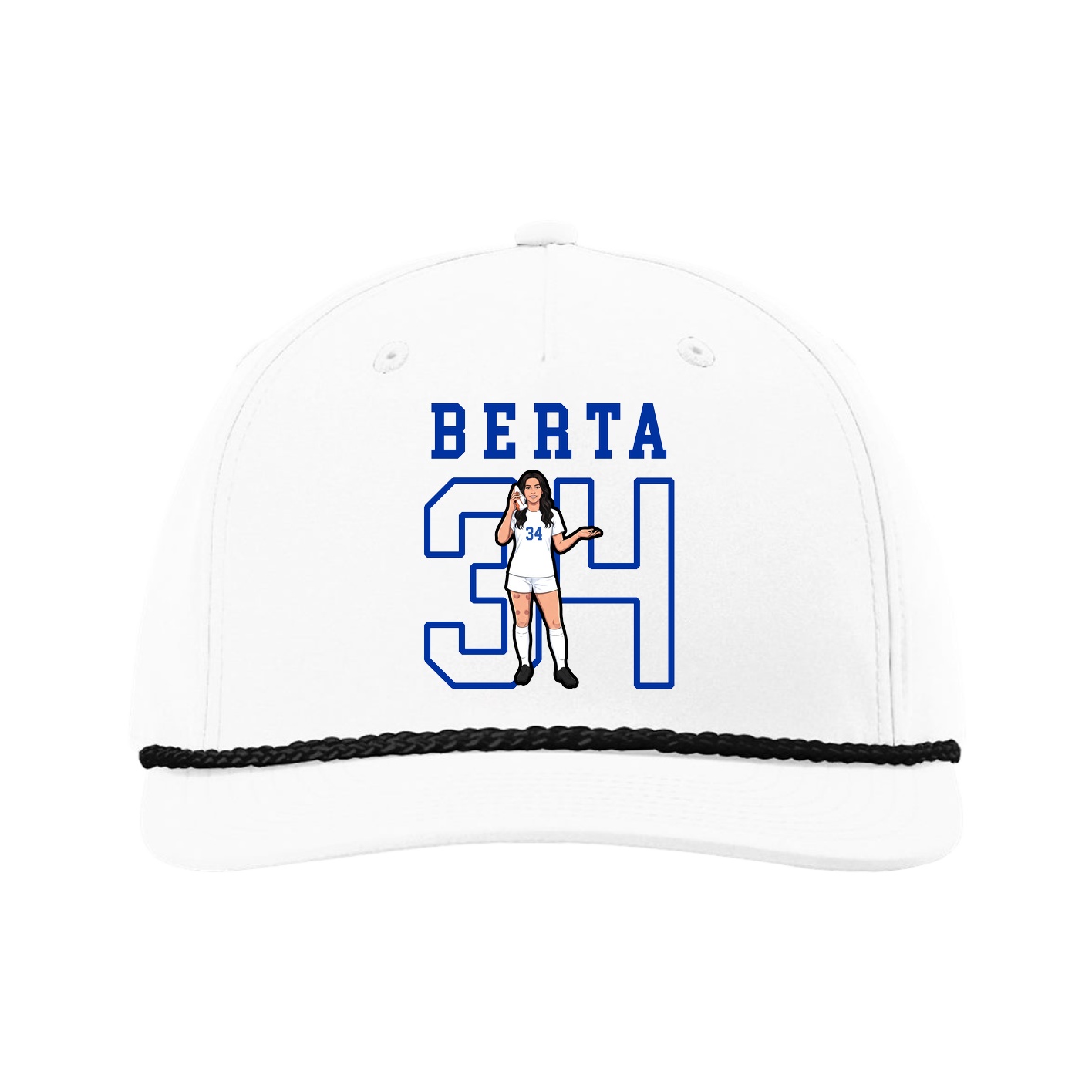 Five-Panel Classic Rope Cap — Shirsey in White