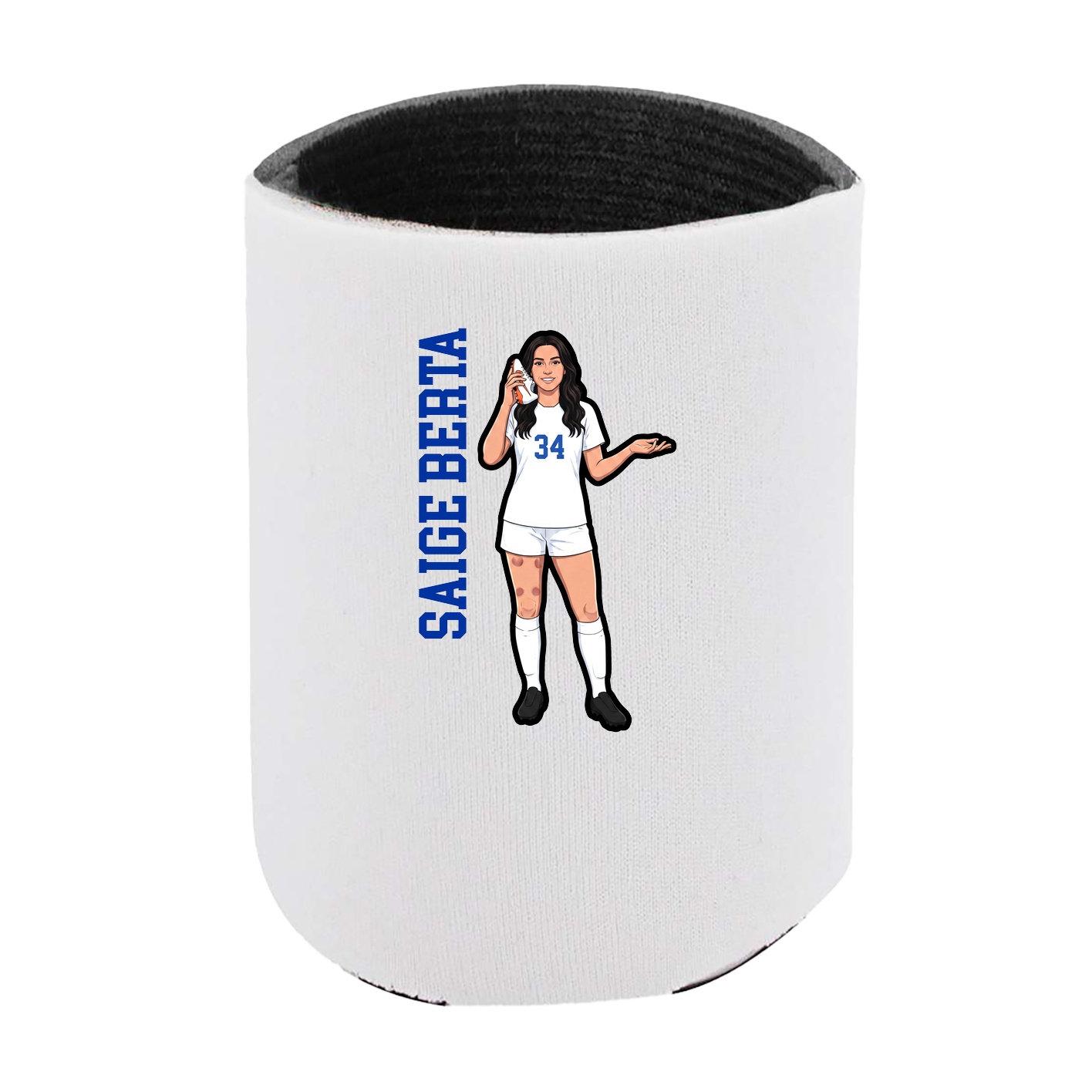 Can Holder — Name Vertical in White