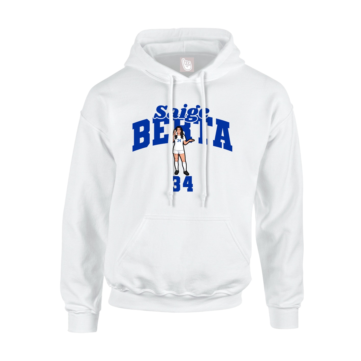 Hoodie — Signature Arch in White