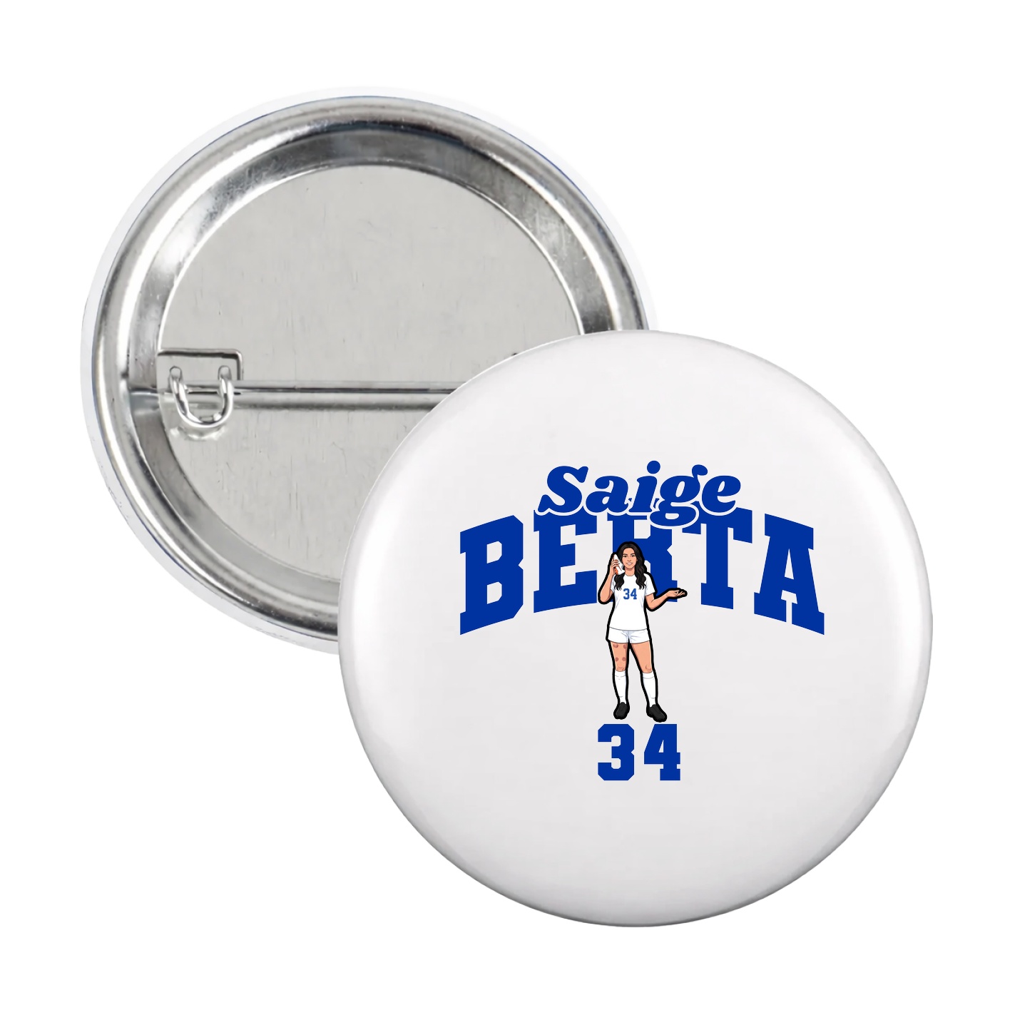 Game Day Button — Signature Arch in White
