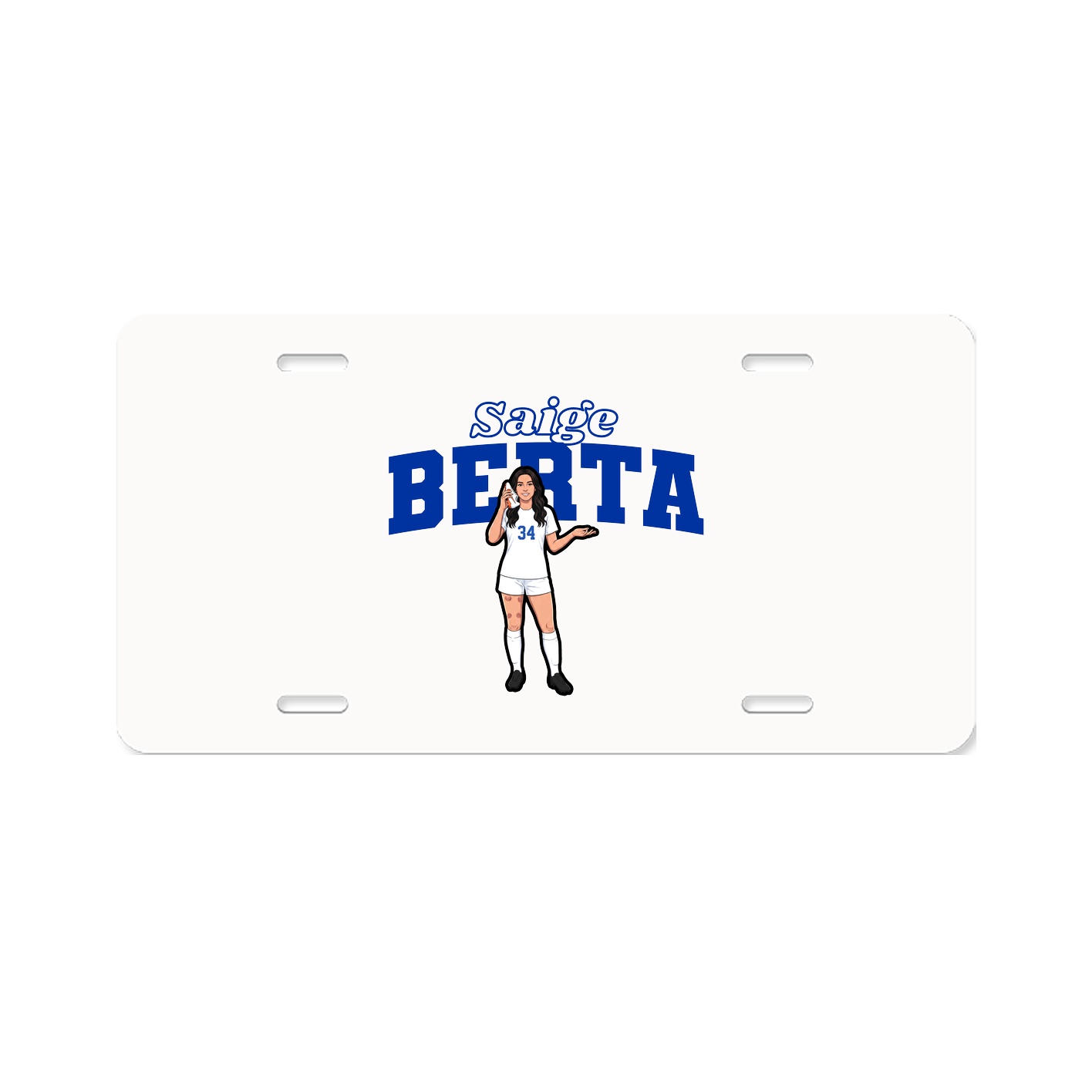 License Plate — Name Arch in Classic