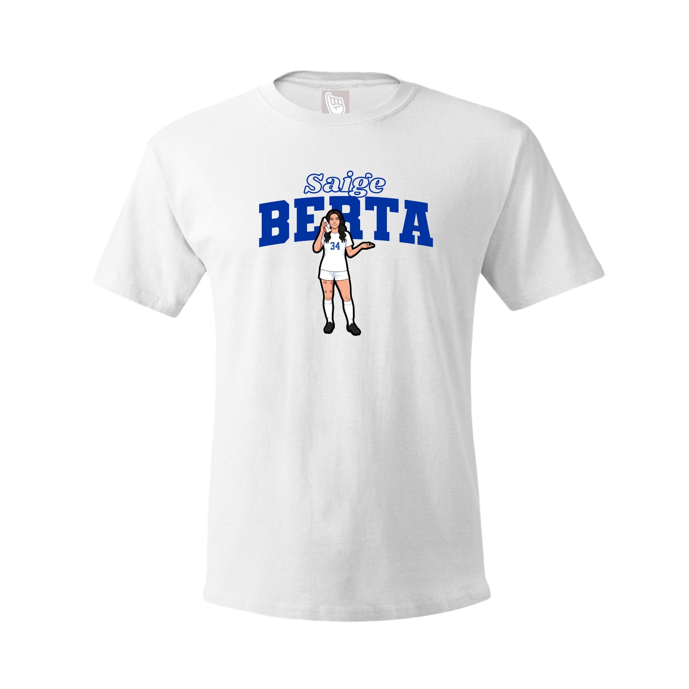 Youth Tee — Name Arch in White