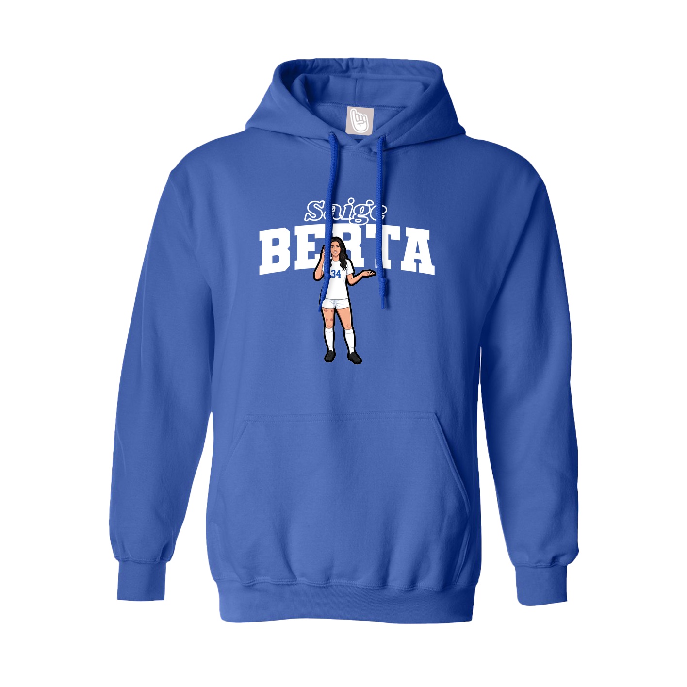 Hoodie — Name Arch in Royal