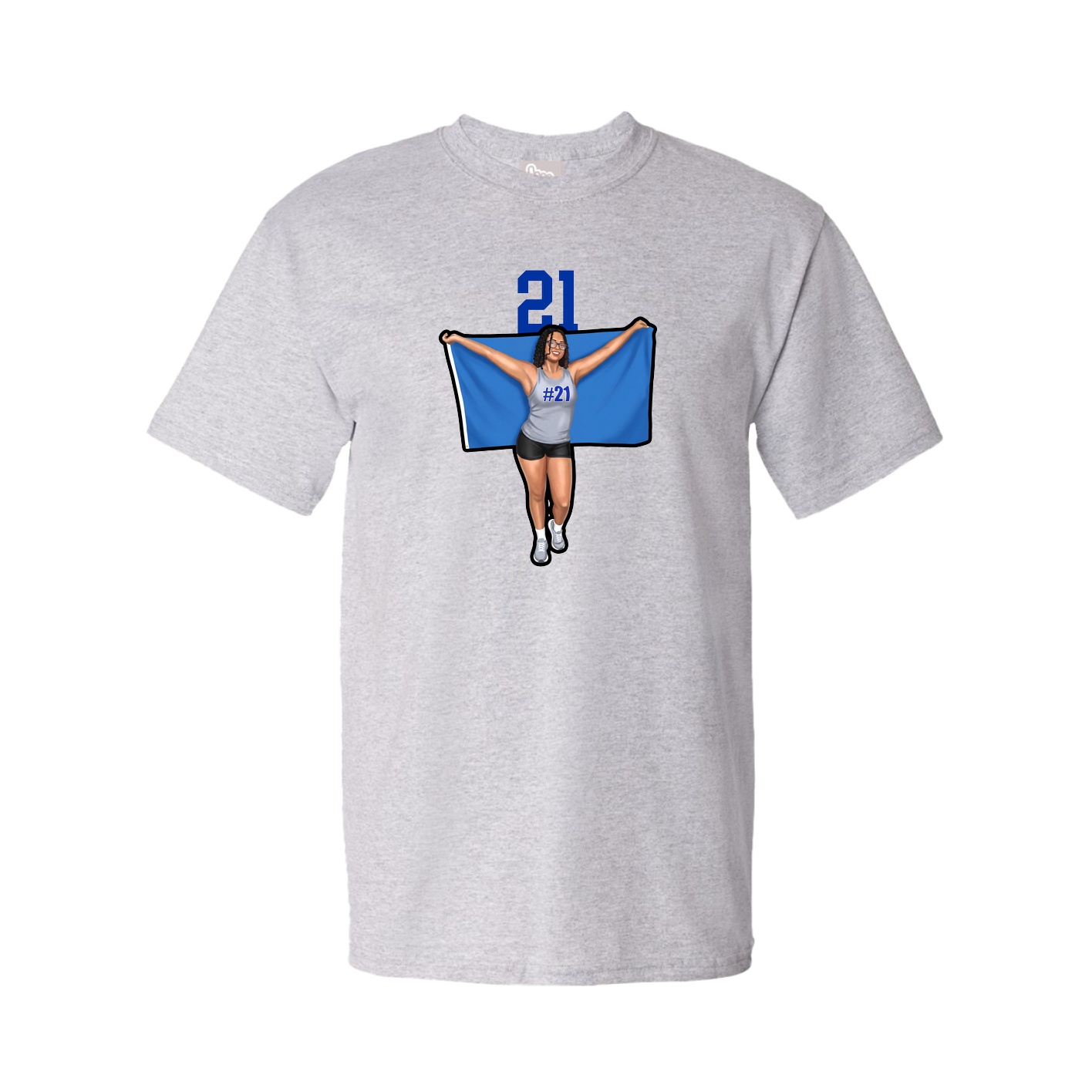 Youth Tee — Number Top in Grey