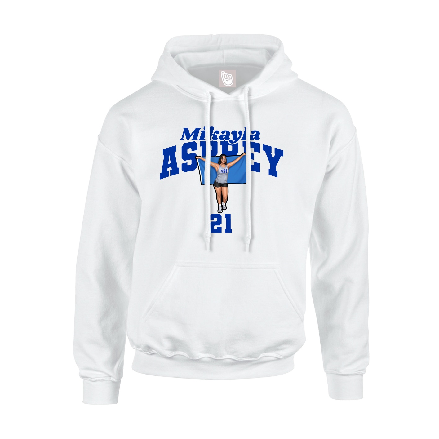 Youth Hoodie — Signature Arch in White