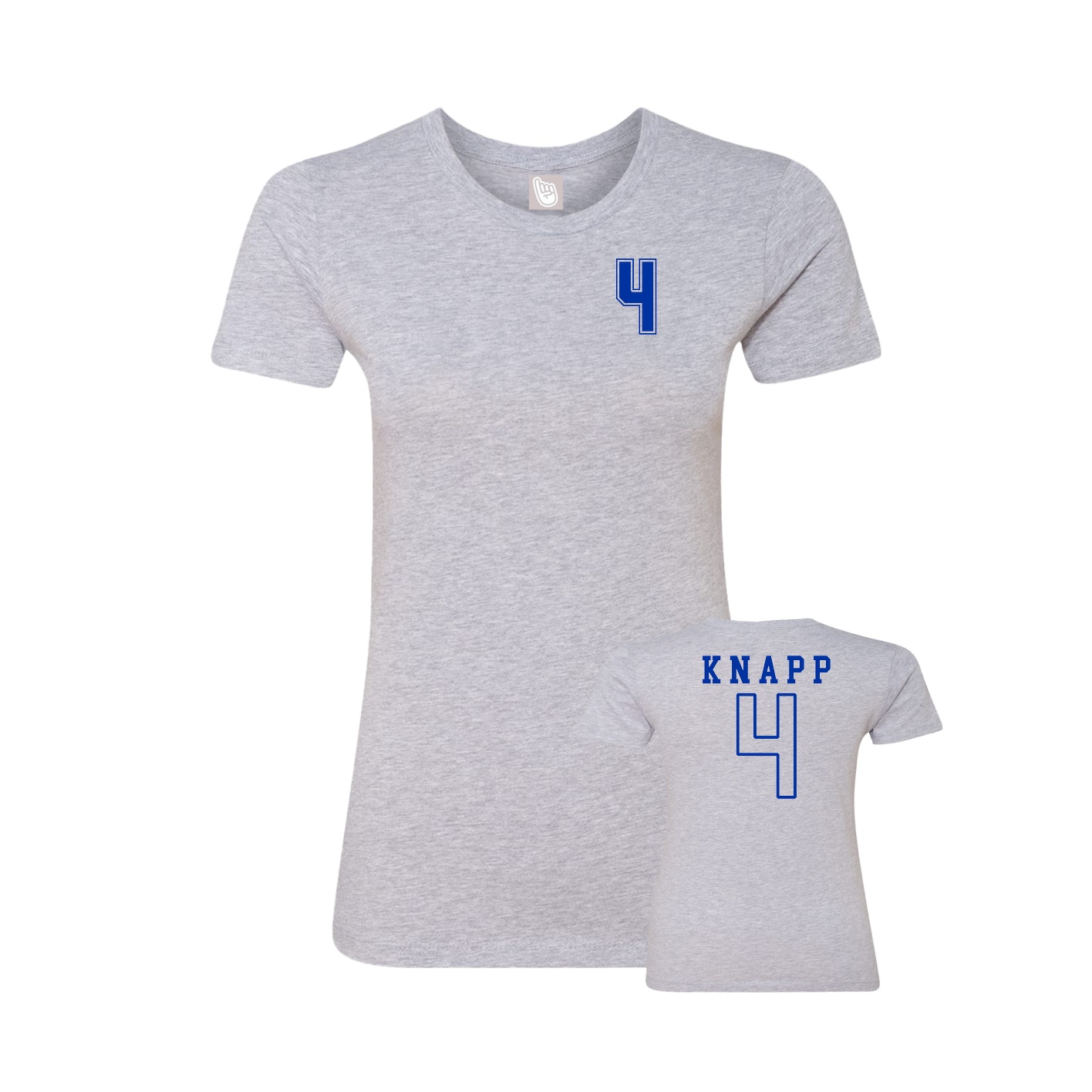 Womens Tee — Chest Back in Grey
