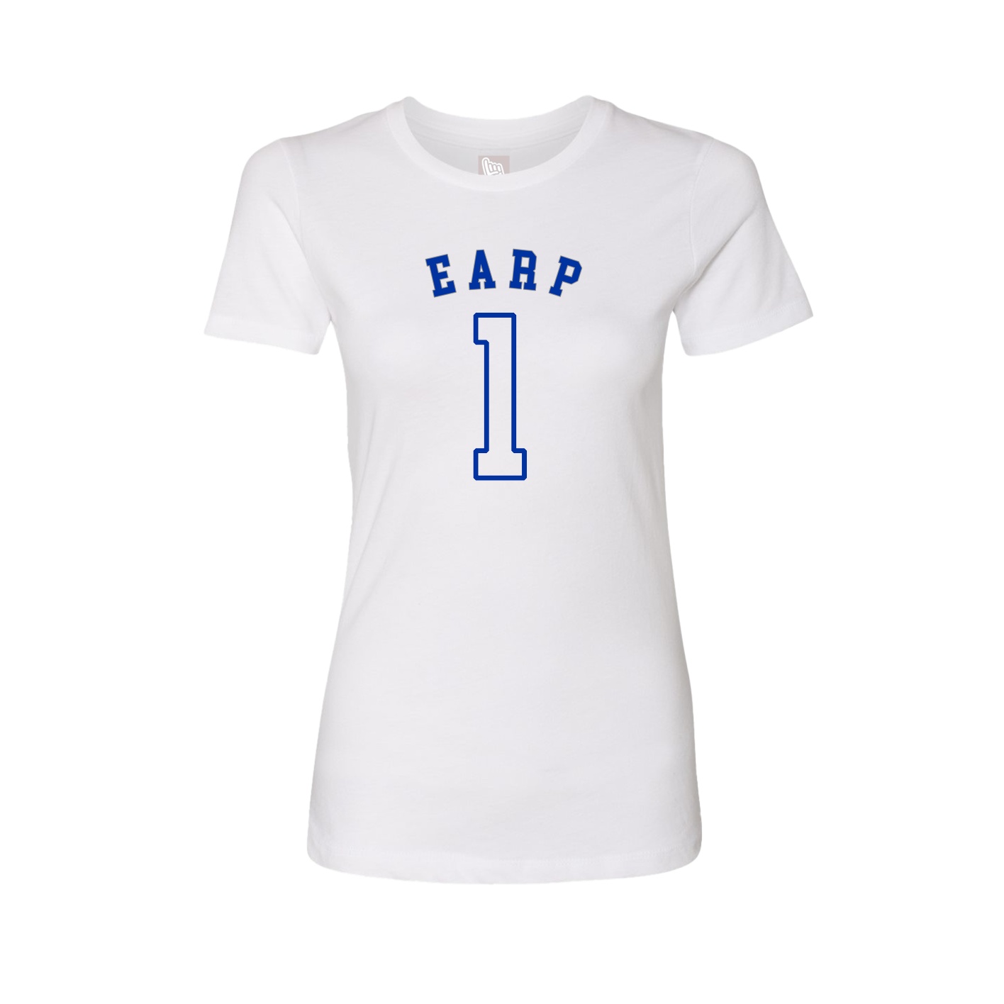 Fitted Women's Tee — Shirsey Arch in White