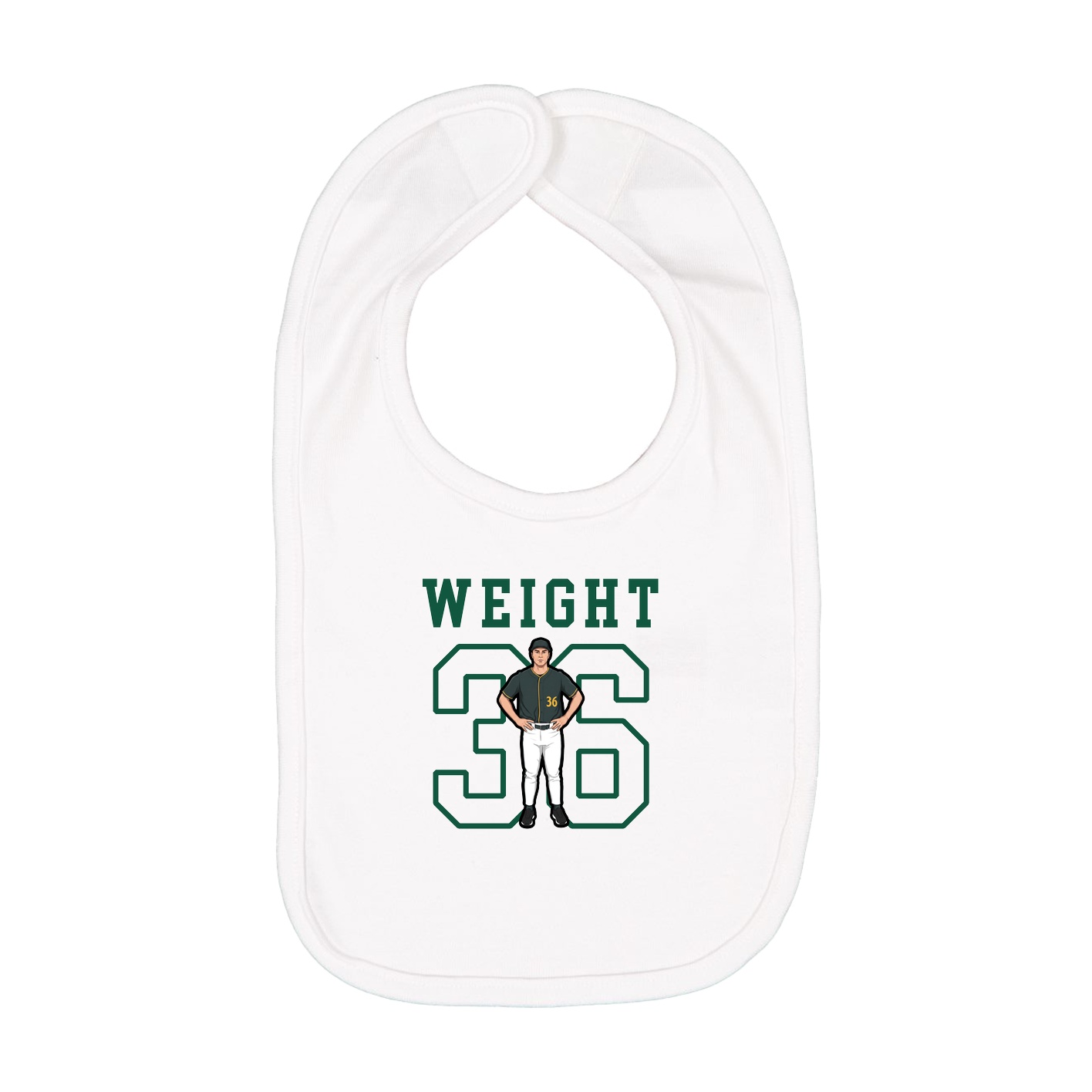 Infant Bib — Shirsey in White