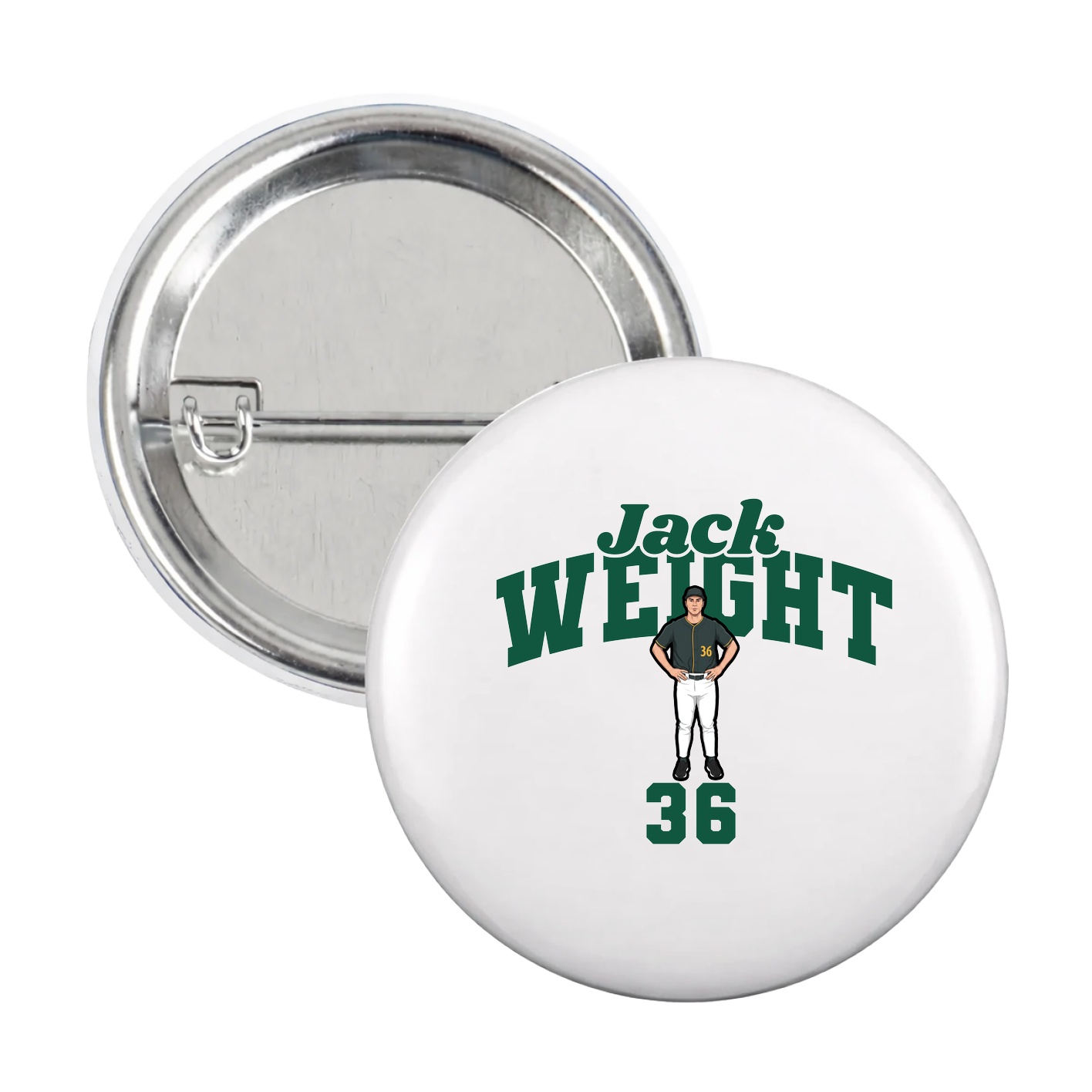 Game Day Button — Signature Arch in White