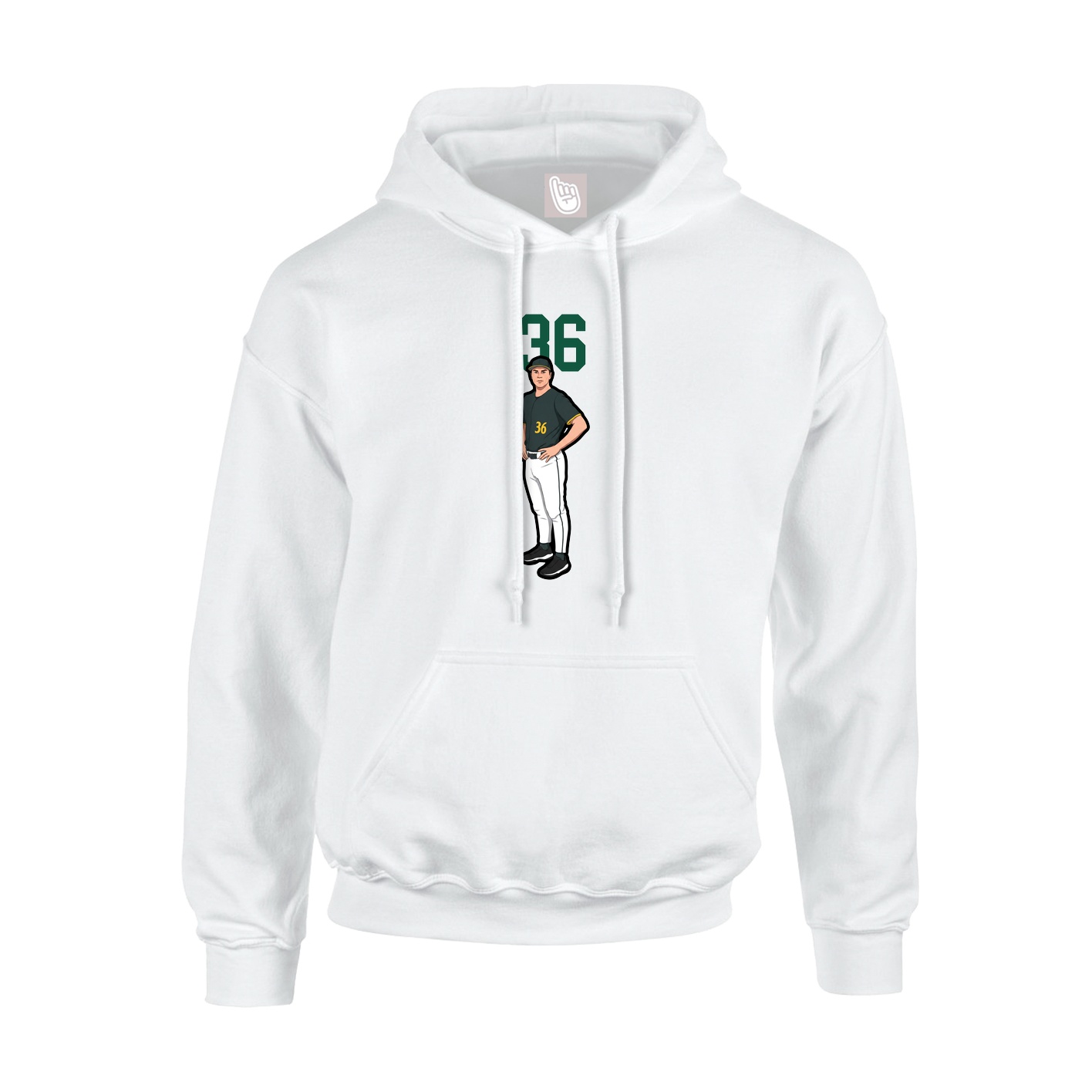 Hoodie — Number Top in White