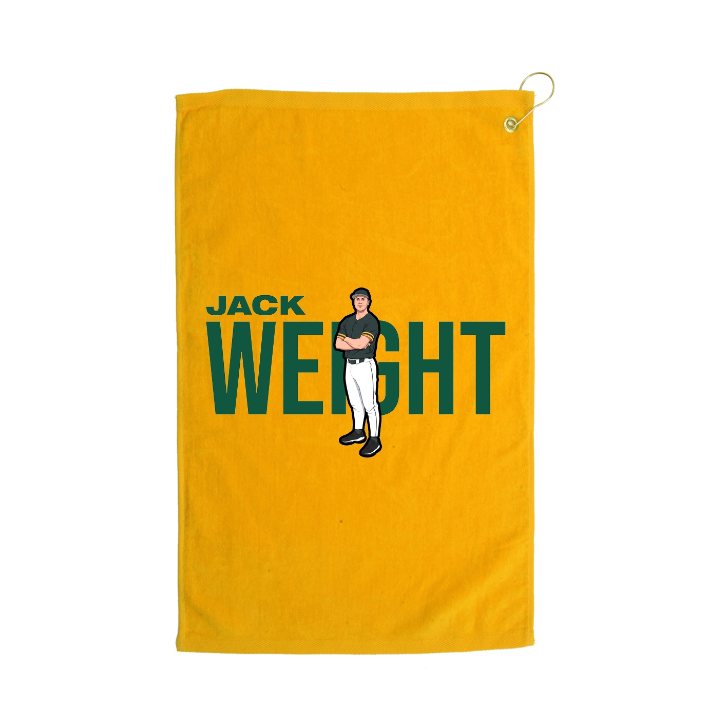 Golf Towel — Player Name in Gold