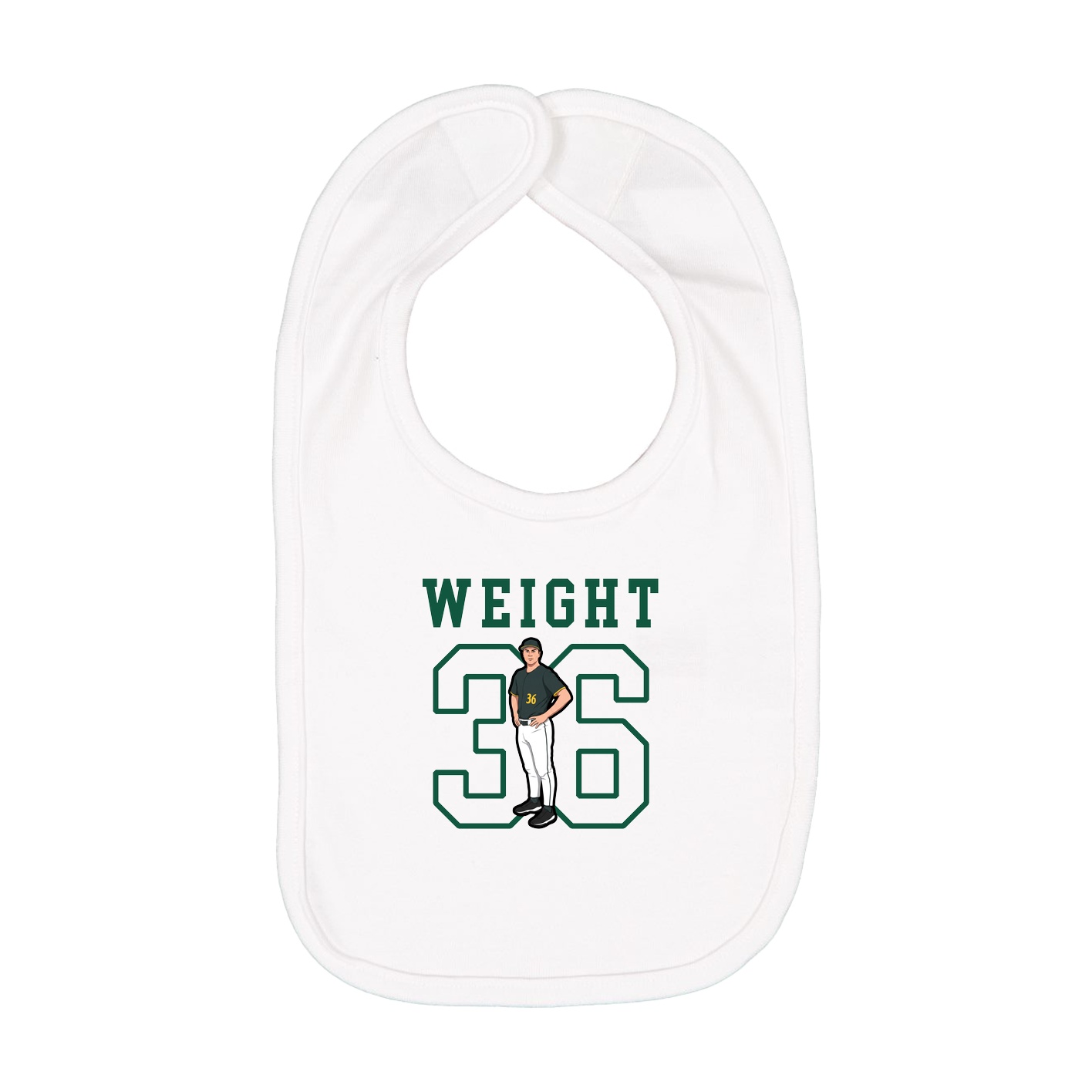 Infant Bib — Shirsey in White