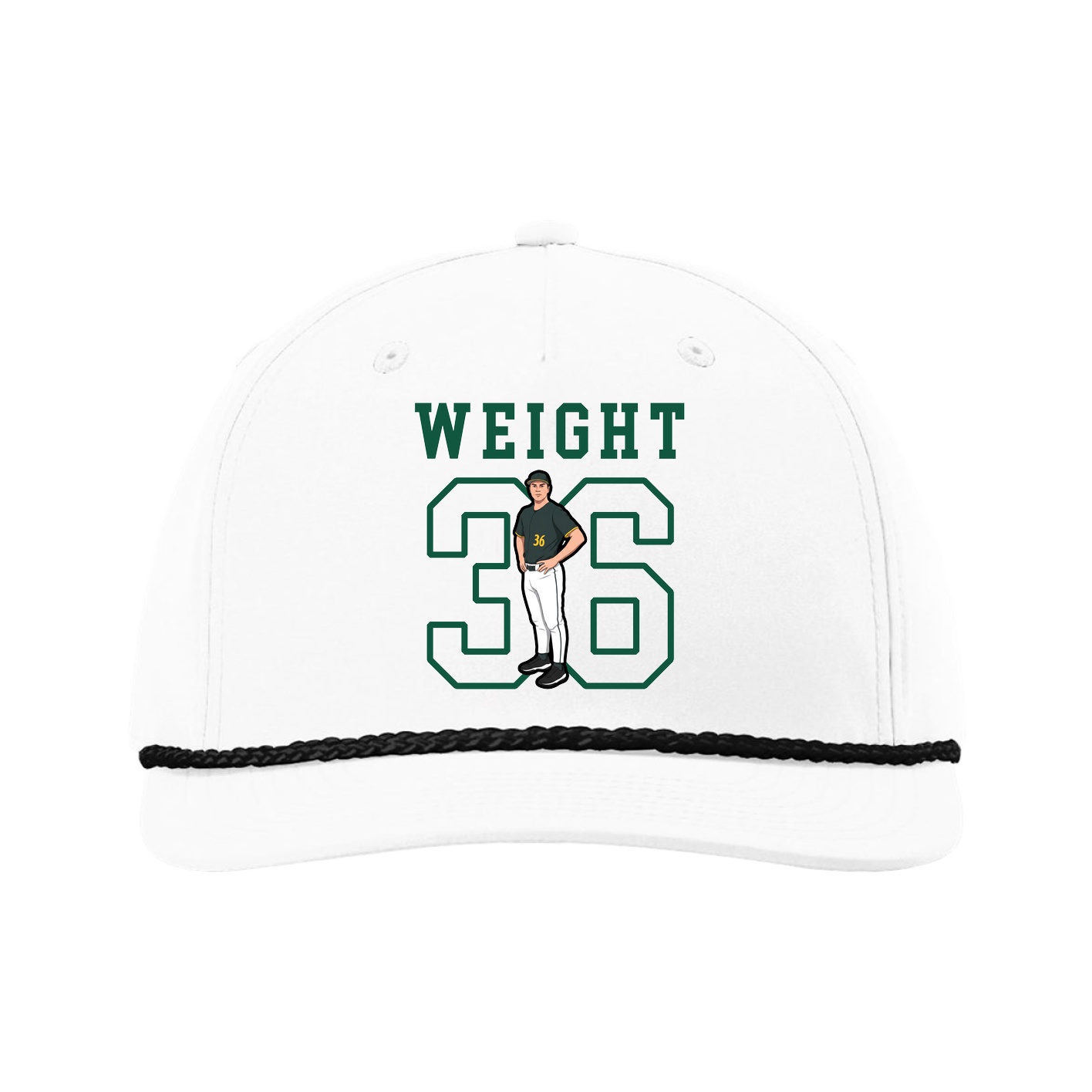 Five-Panel Classic Rope Cap — Shirsey in White
