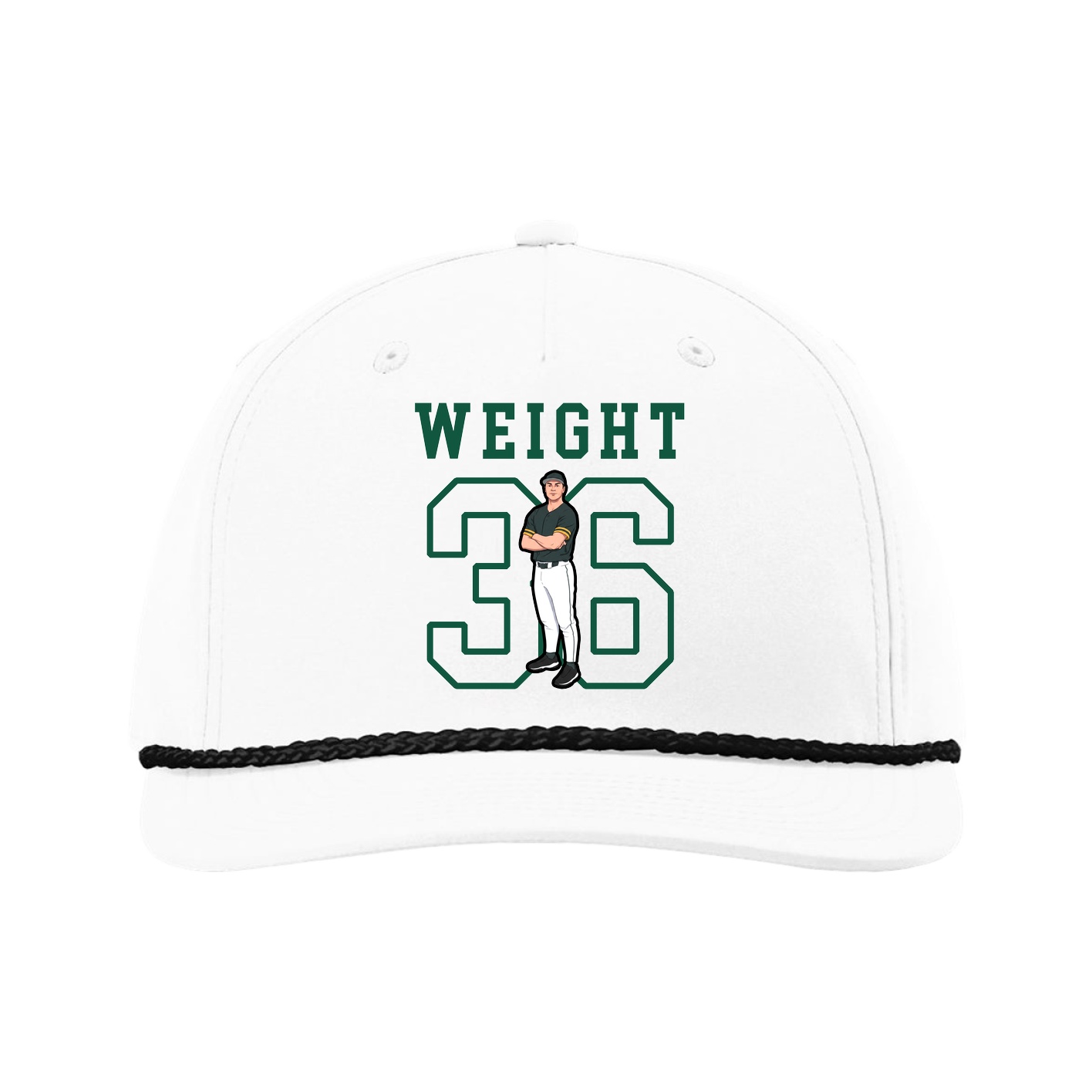 Five-Panel Classic Rope Cap — Shirsey in White