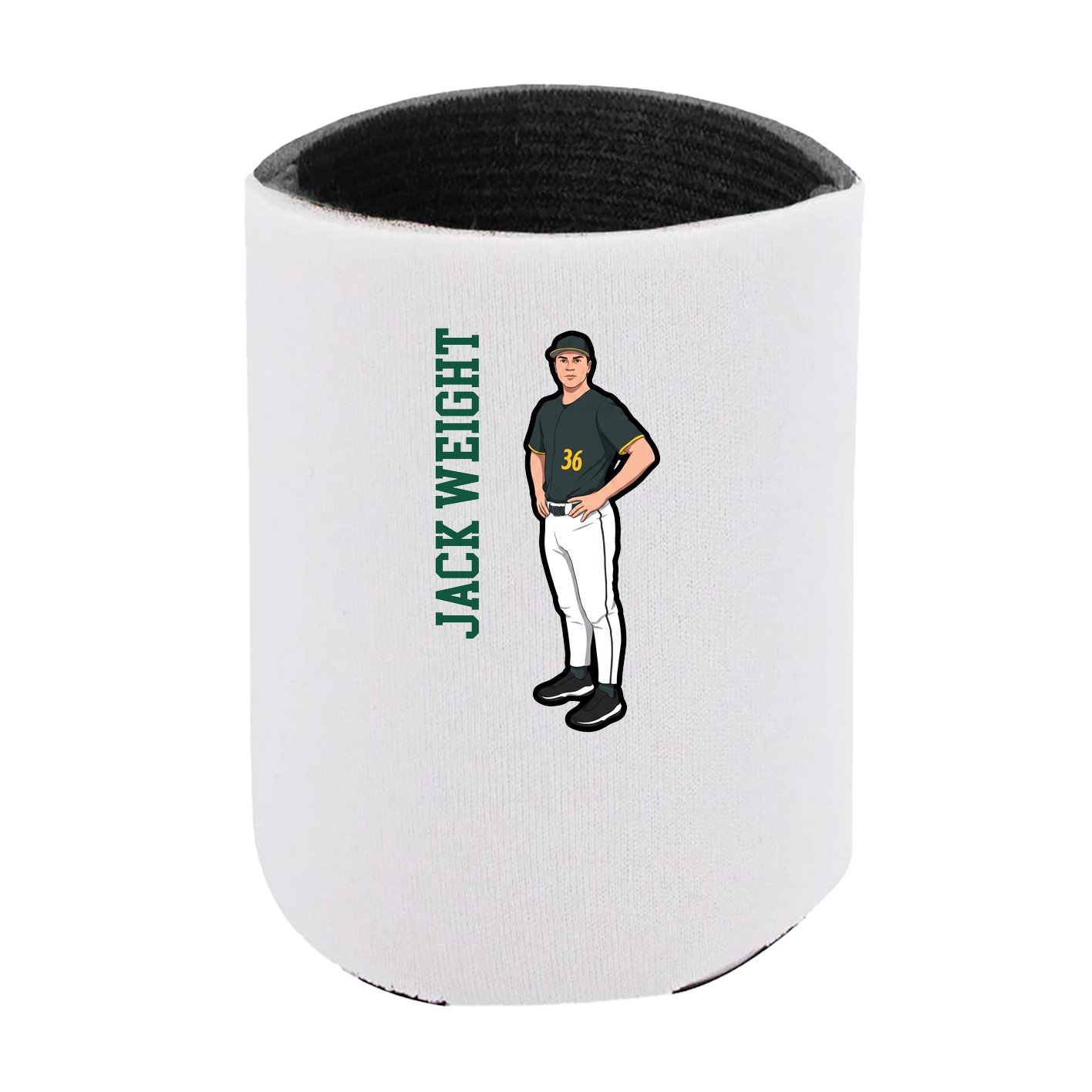 Can Holder — Name Vertical in White