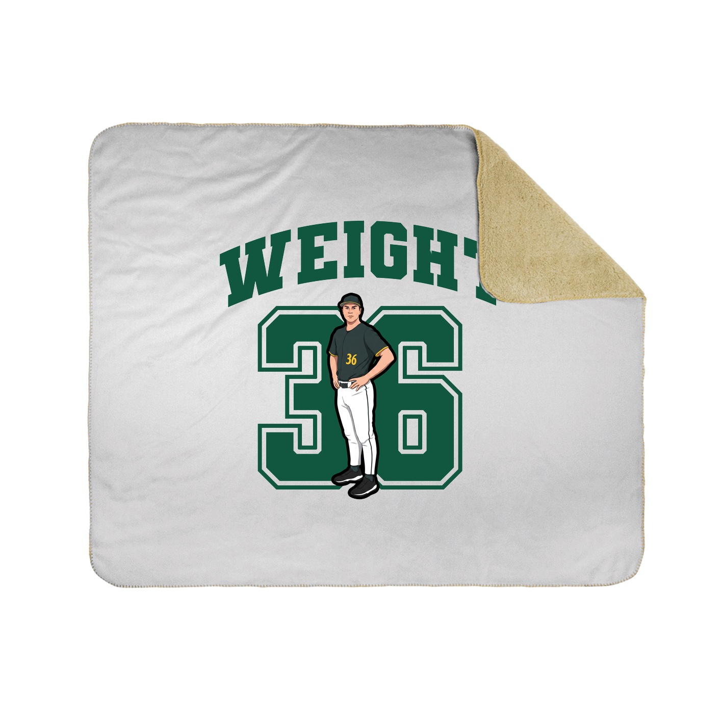 Throw Blanket — Number in White