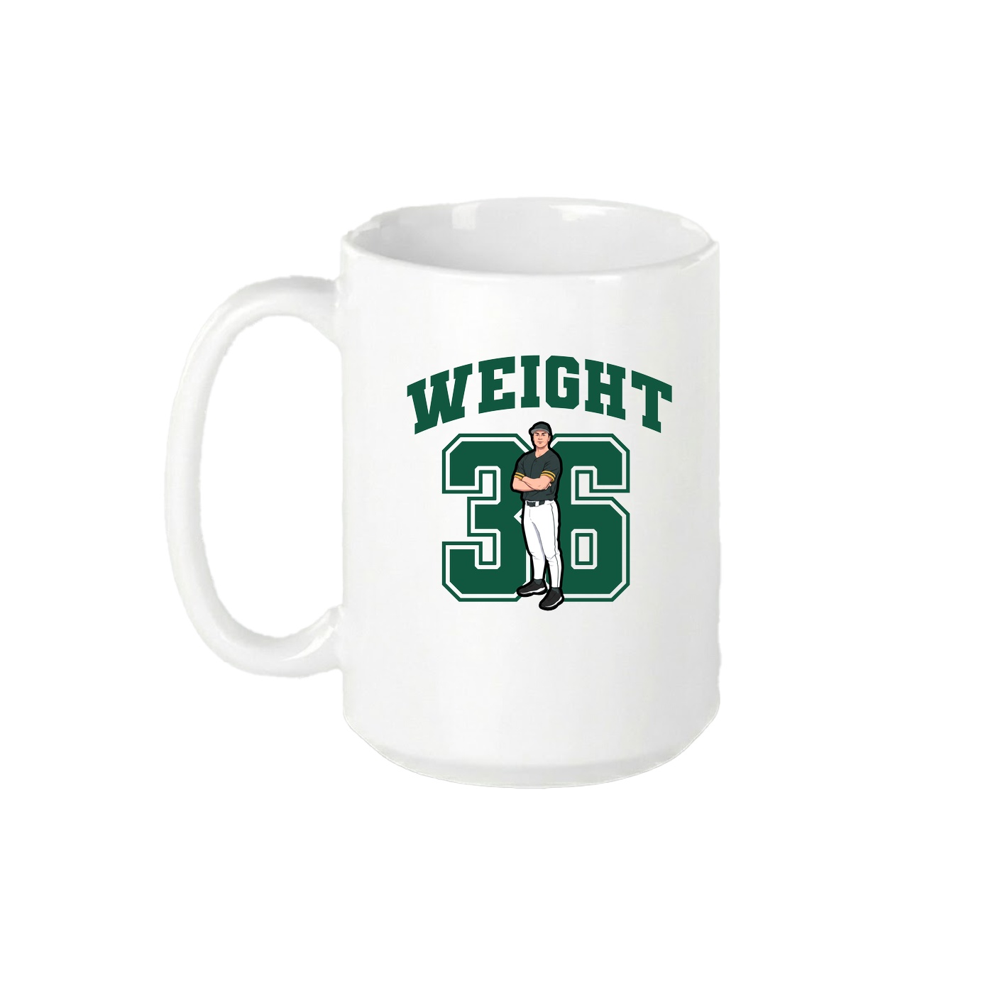 15oz Coffee Mug — Number in White