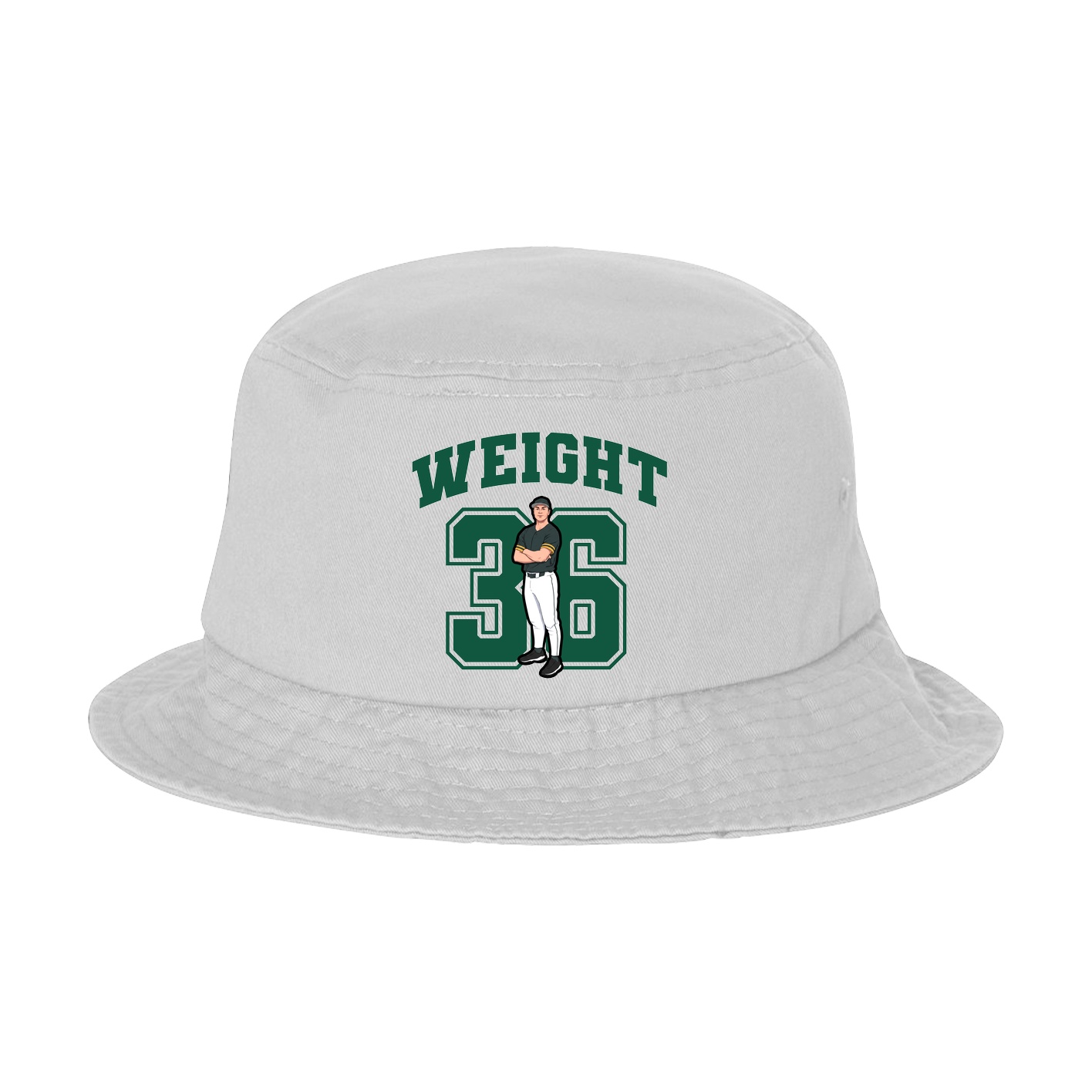 Bucket Cap — Number in White