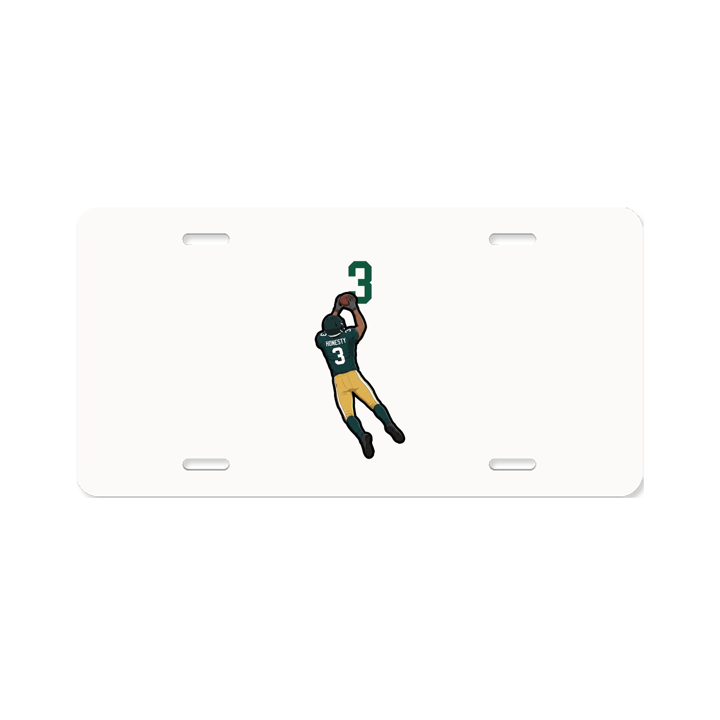 License Plate — Number Top in Classic