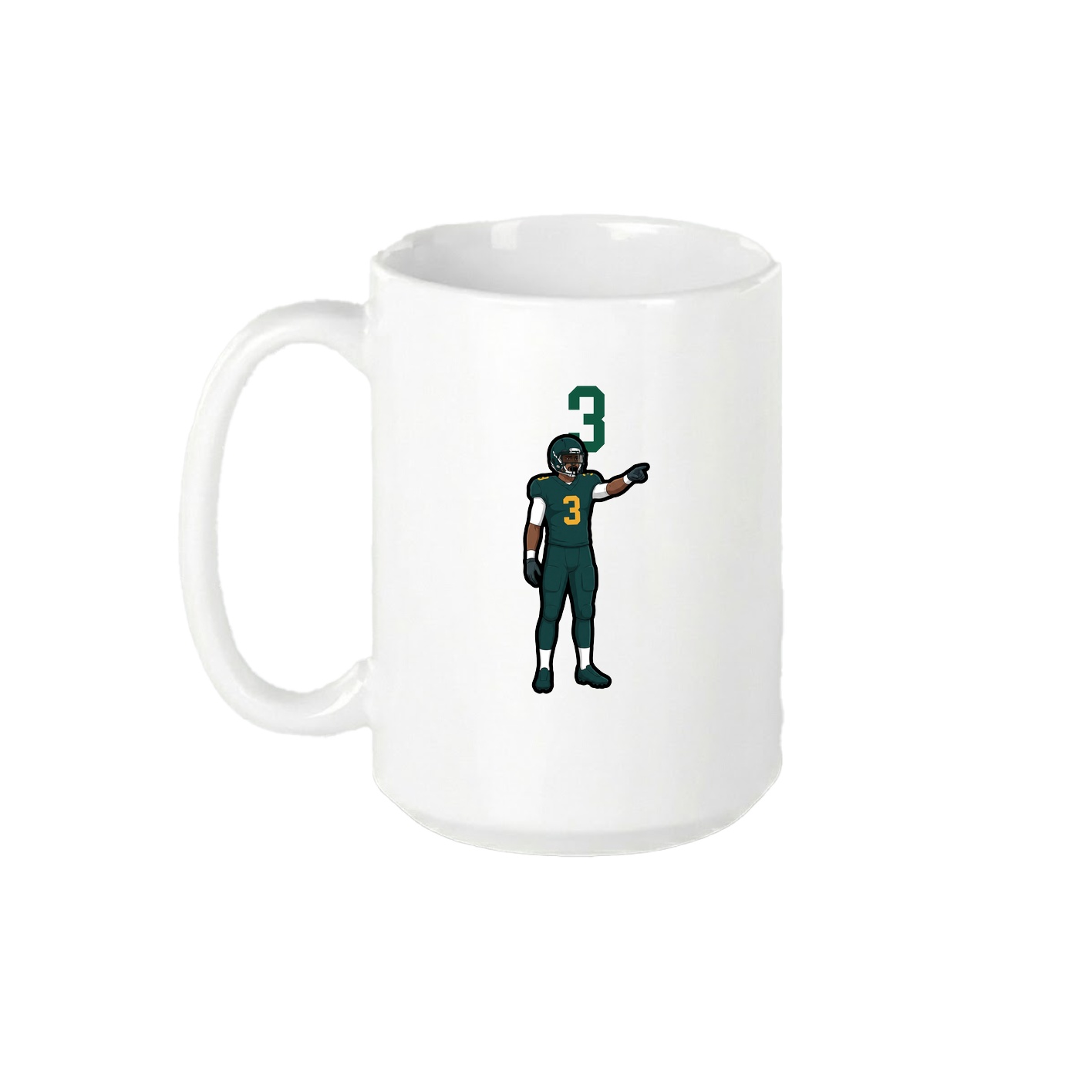 15oz Coffee Mug — Number Top in White