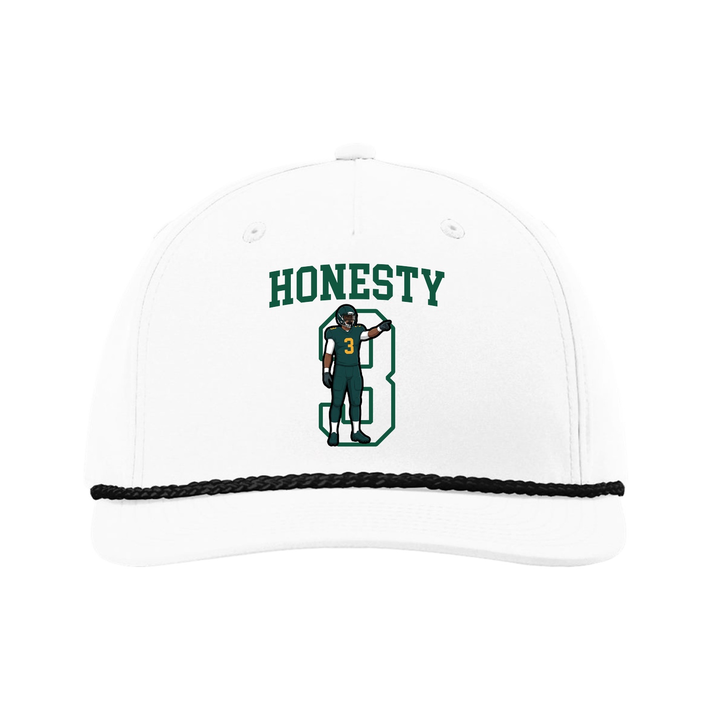 Five-Panel Classic Rope Cap — Shirsey in White