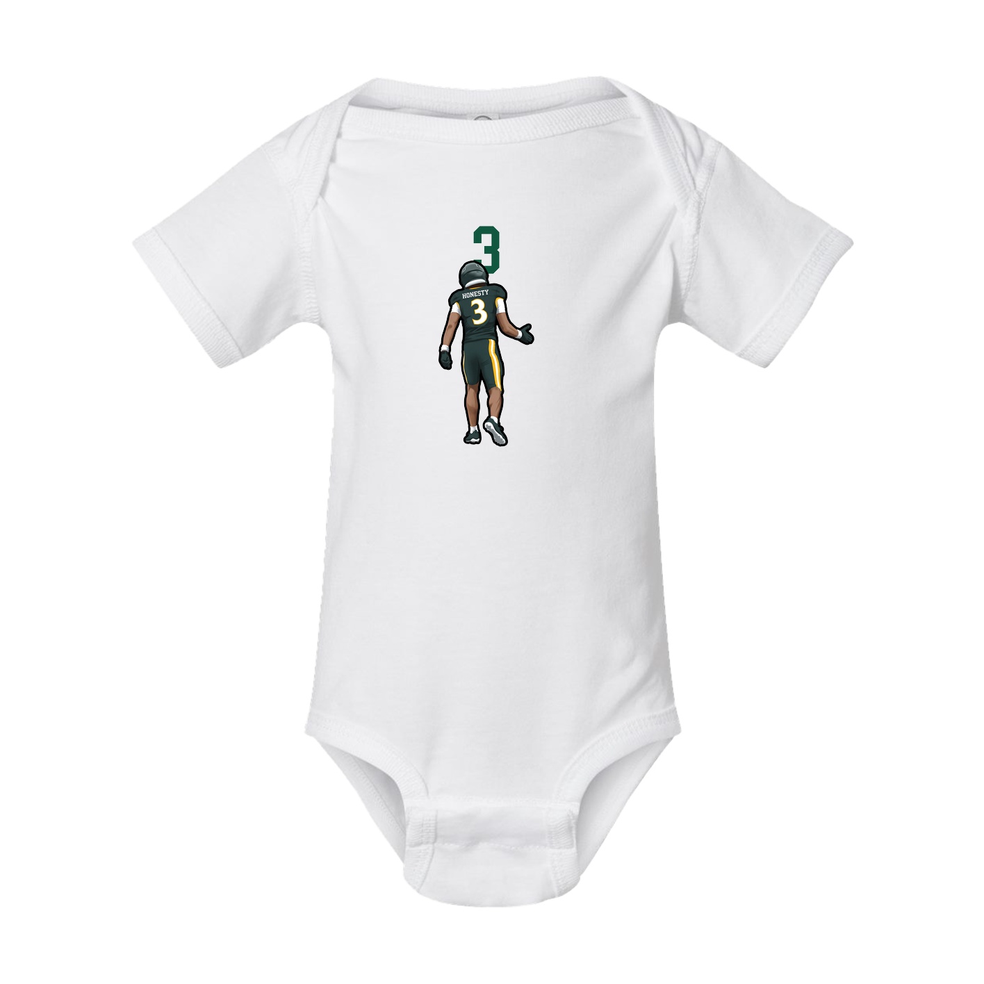 Baby Onesie — Number Top in White