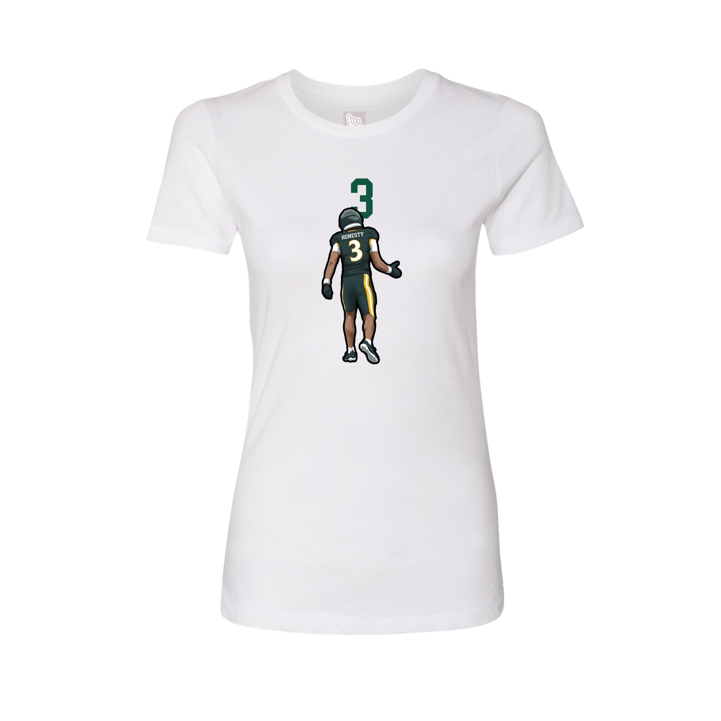 Womens Tee — Number Top in White