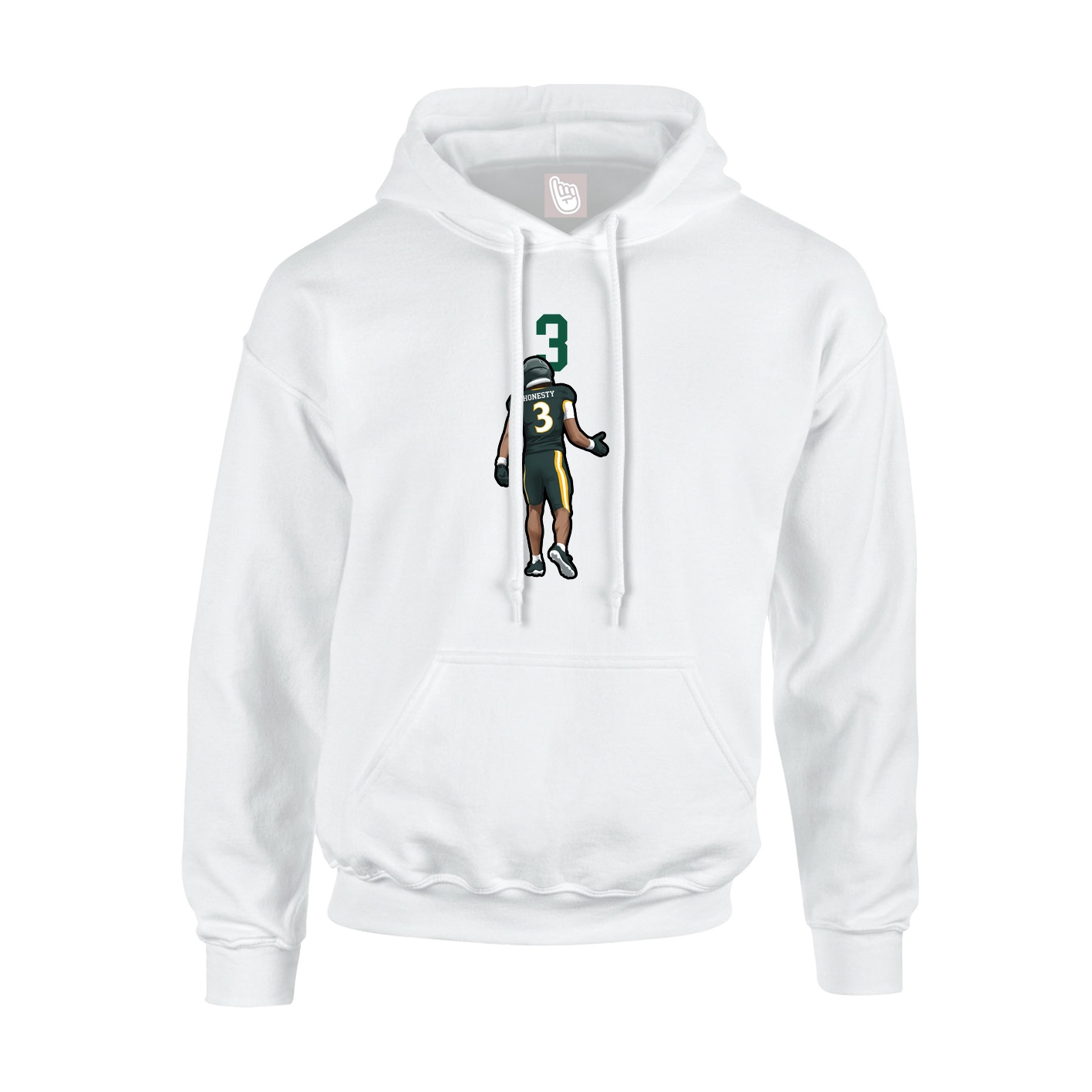 Hoodie — Number Top in White