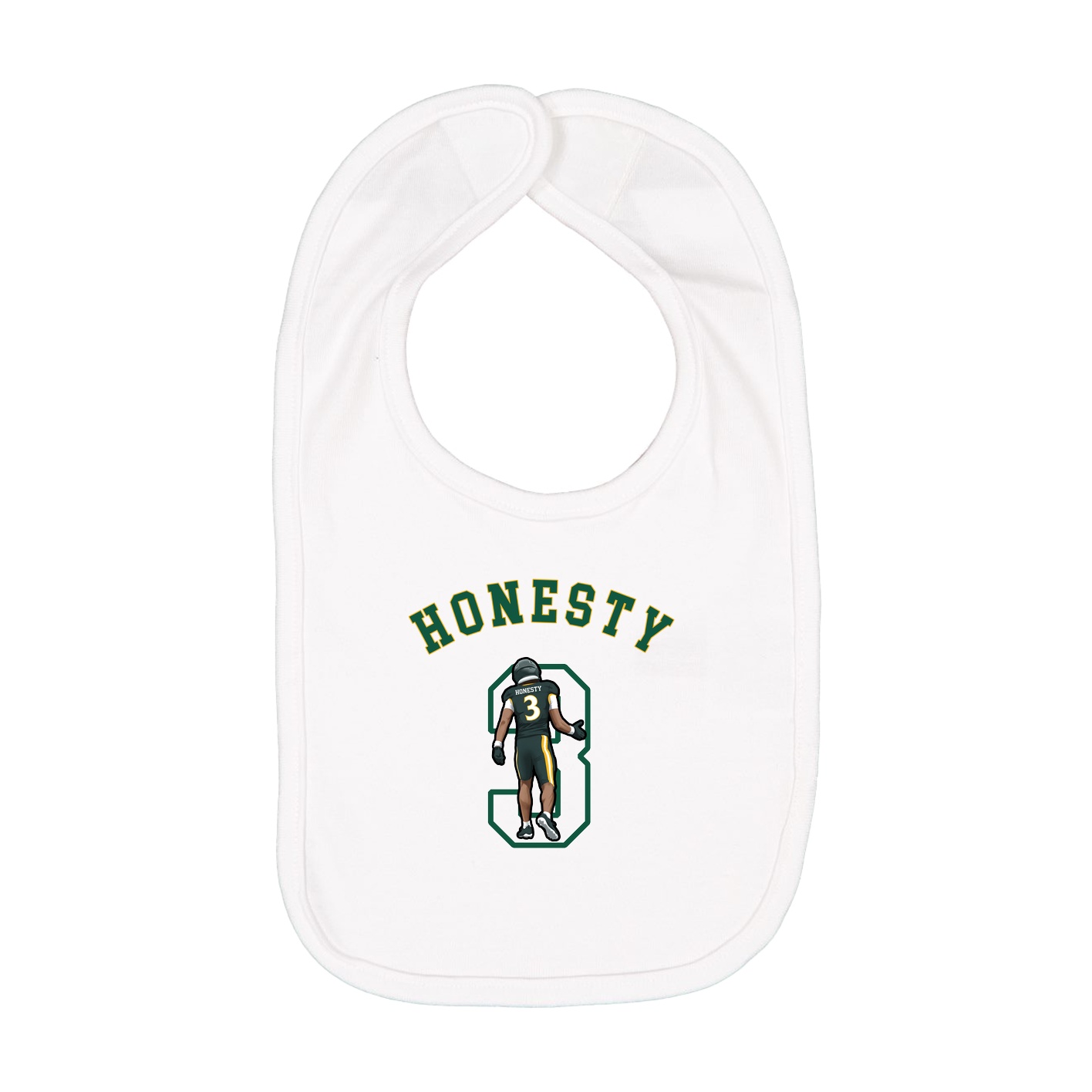 Infant Bib — Shirsey Arch in White
