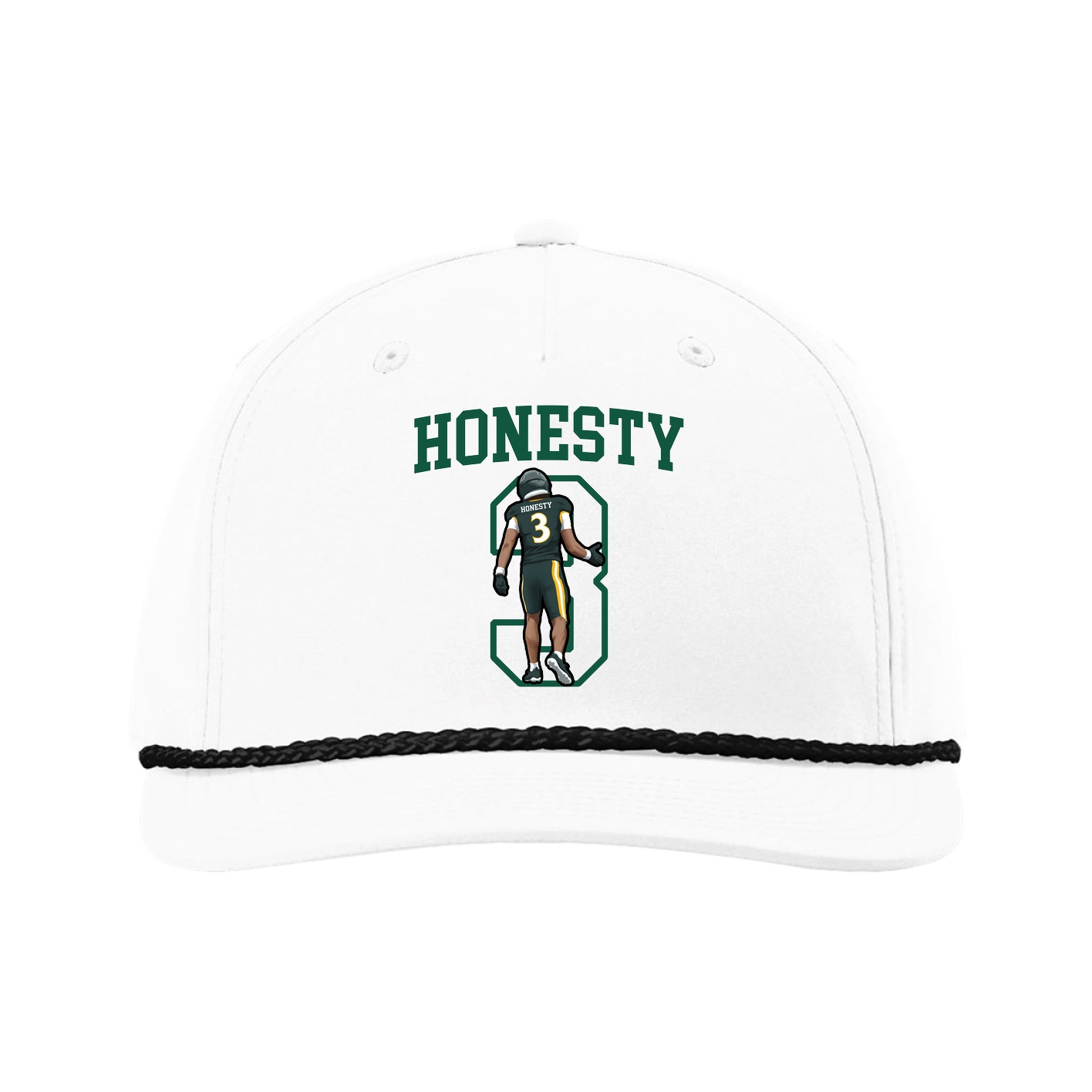 Five-Panel Classic Rope Cap — Shirsey in White